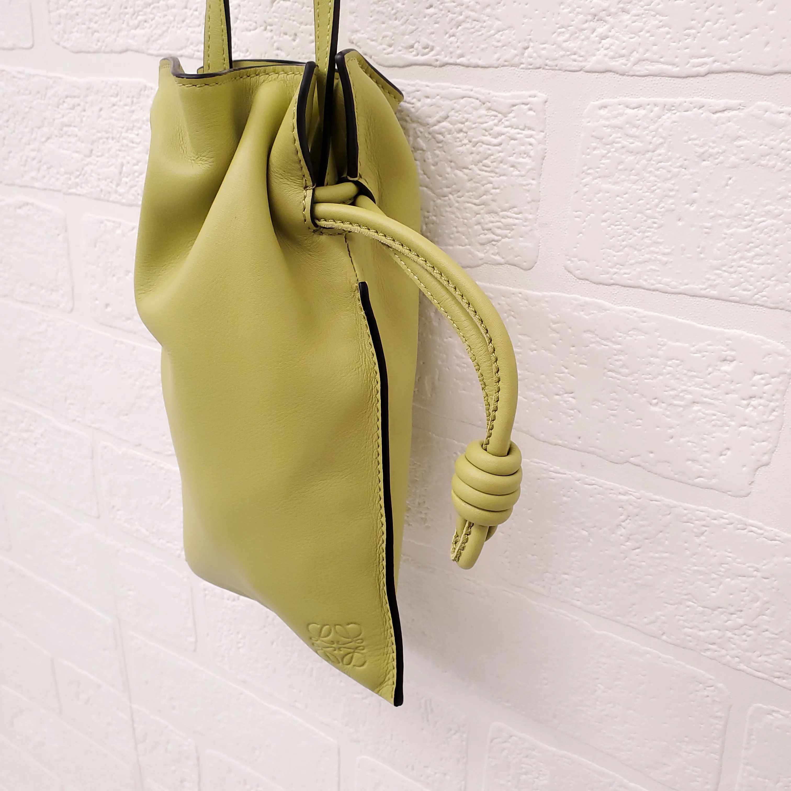 LOEWE LIME GREEN LEATHER FLAMENCO SMALL BAG - Image 5