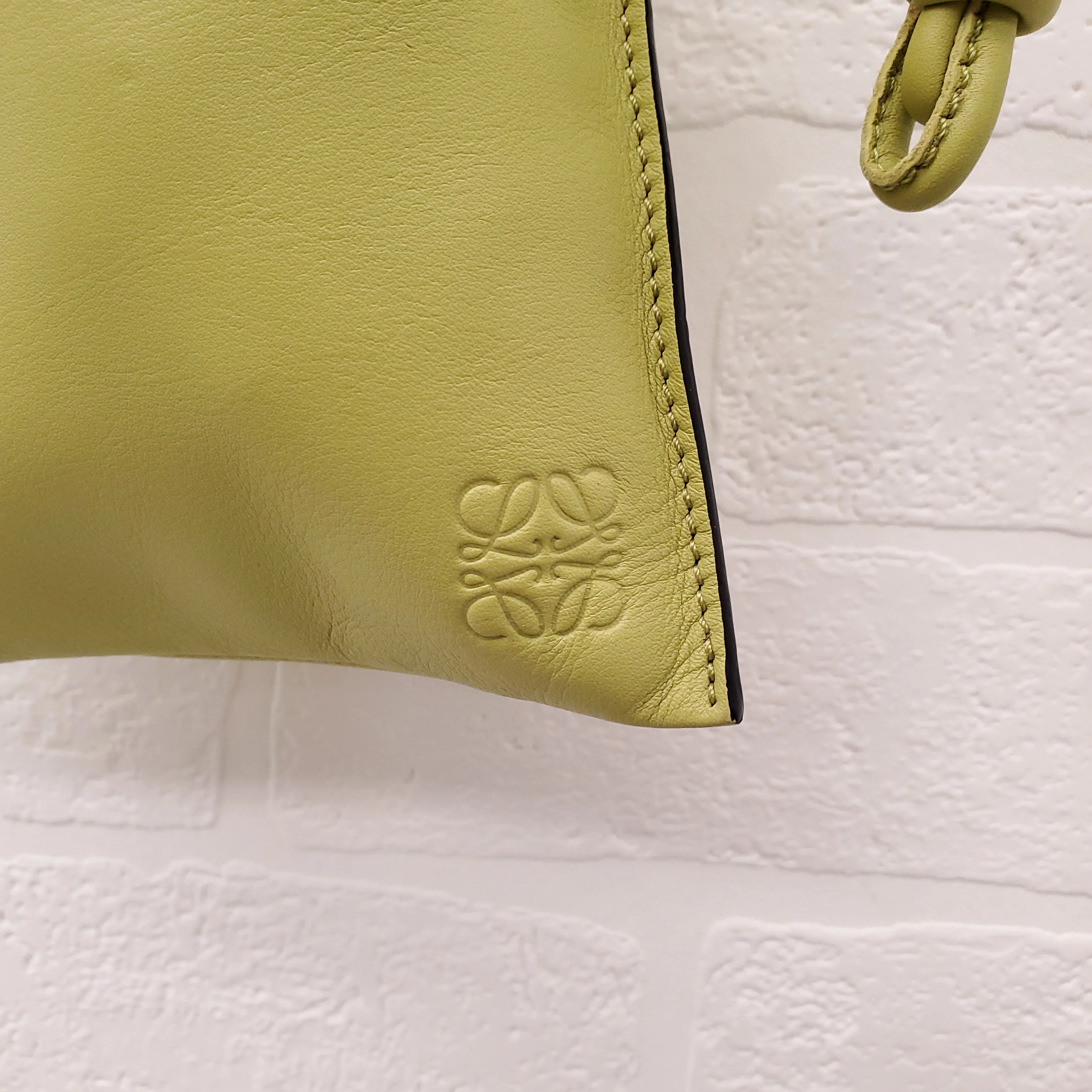 LOEWE LIME GREEN LEATHER FLAMENCO SMALL BAG - Image 6