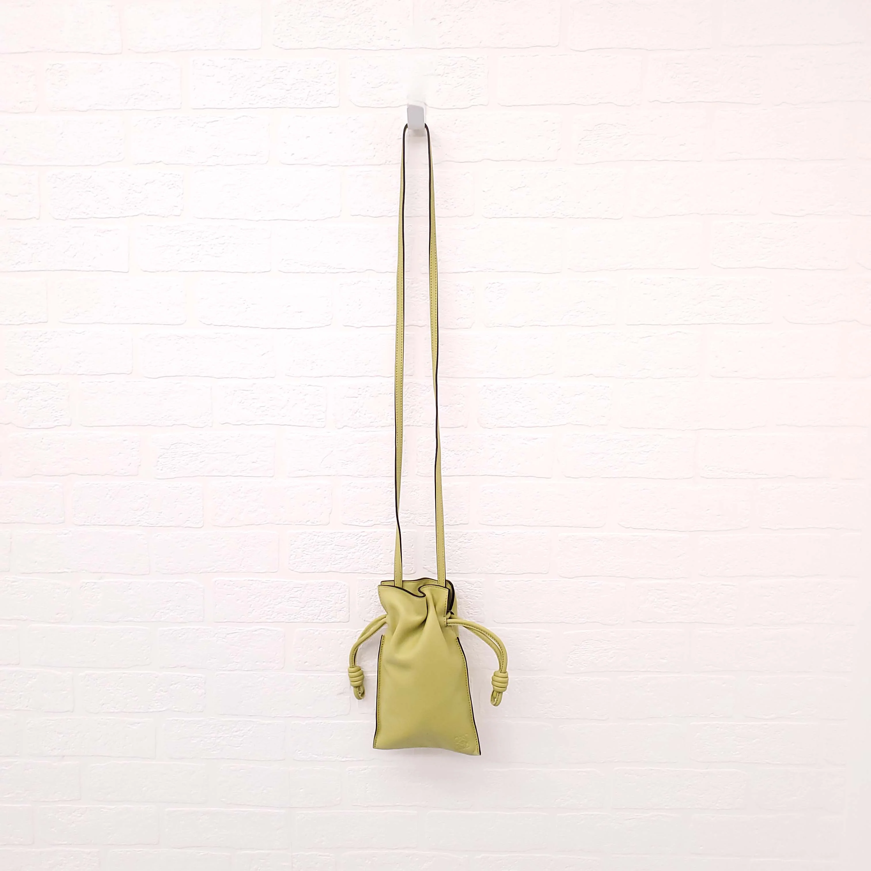 LOEWE LIME GREEN LEATHER FLAMENCO SMALL BAG - Image 8