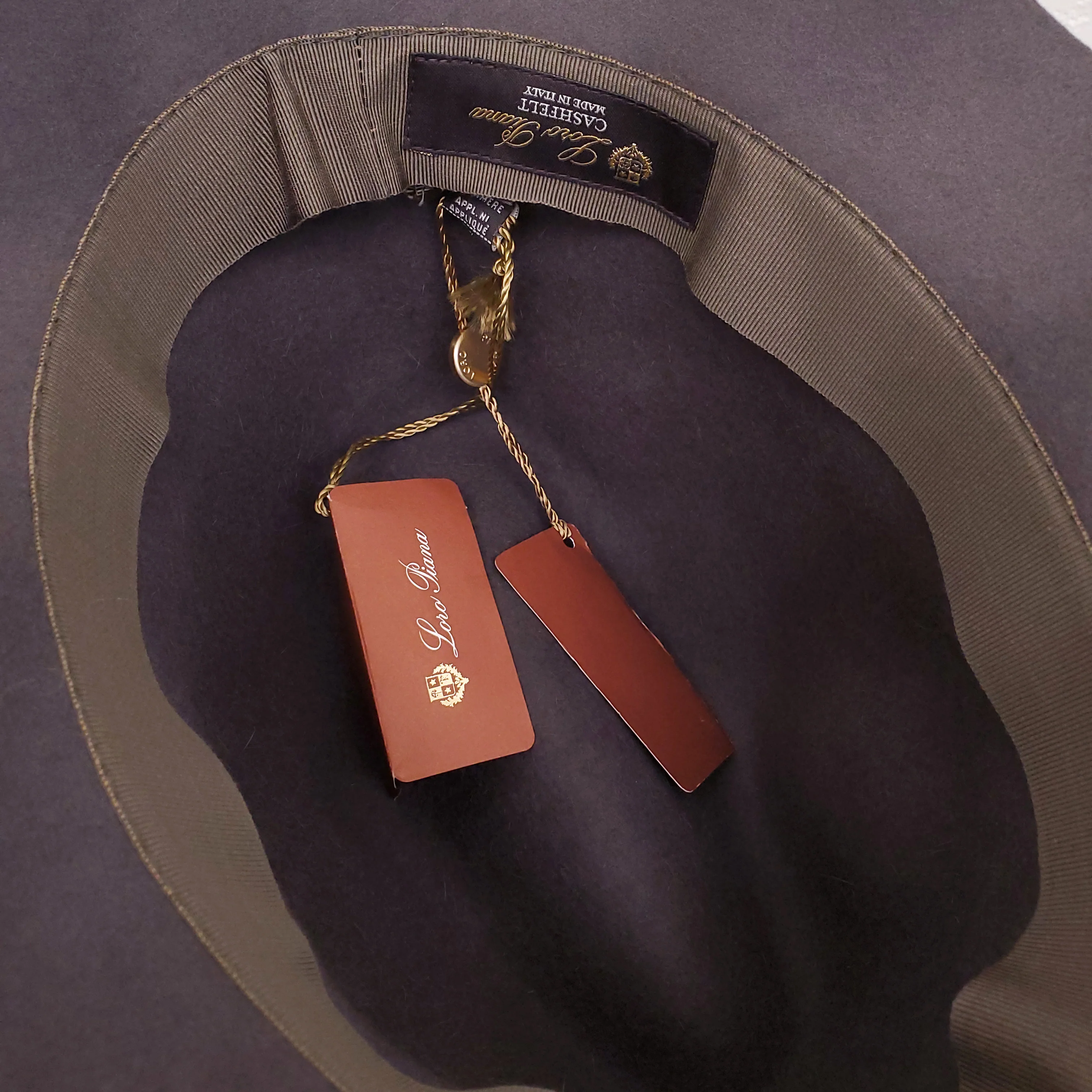 LORO PIANA BROWN CASHMERE HAT - SIZE S - Image 4