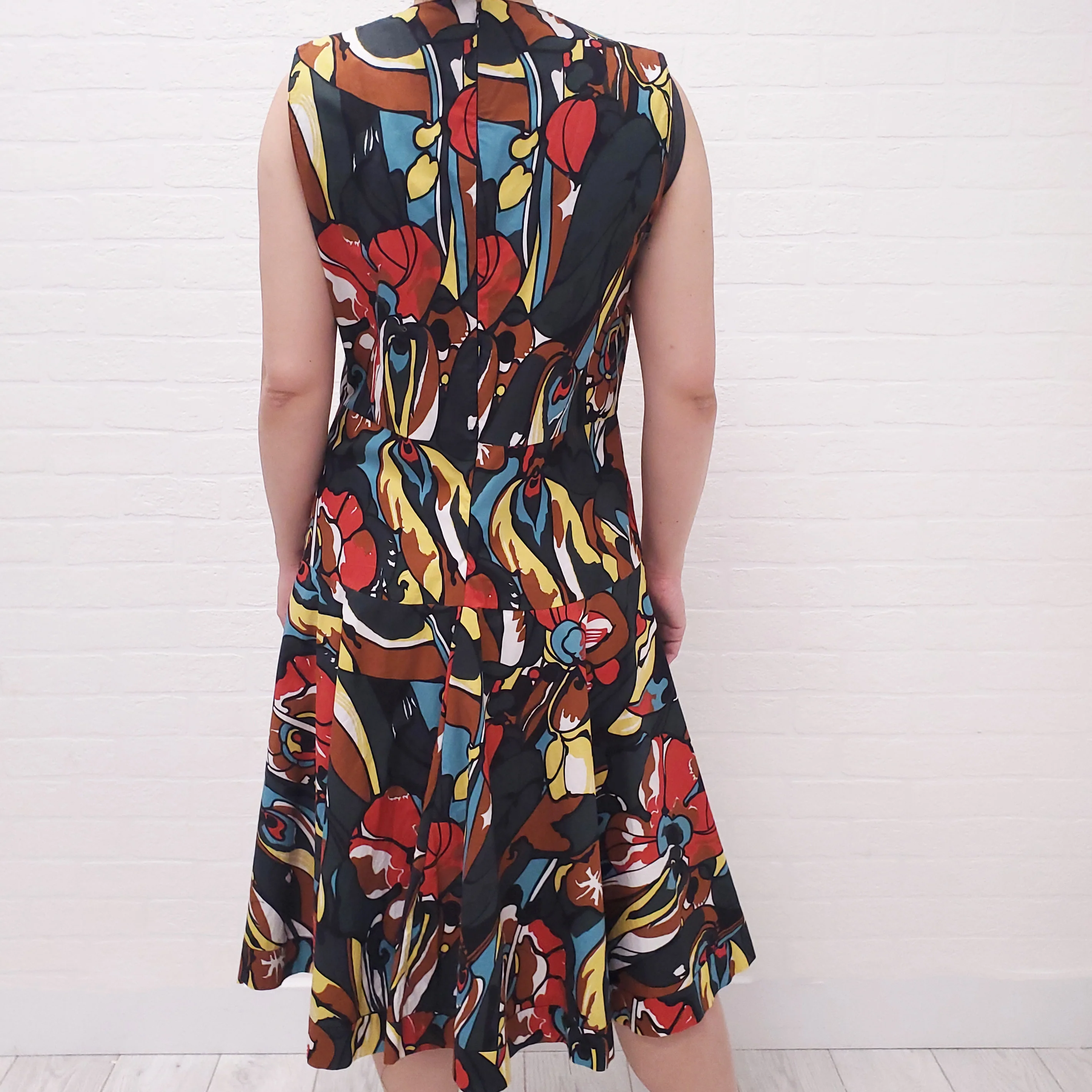 MARNI FLORAL PATTERNED COTTON DRESS - SIZE 44 - Image 4