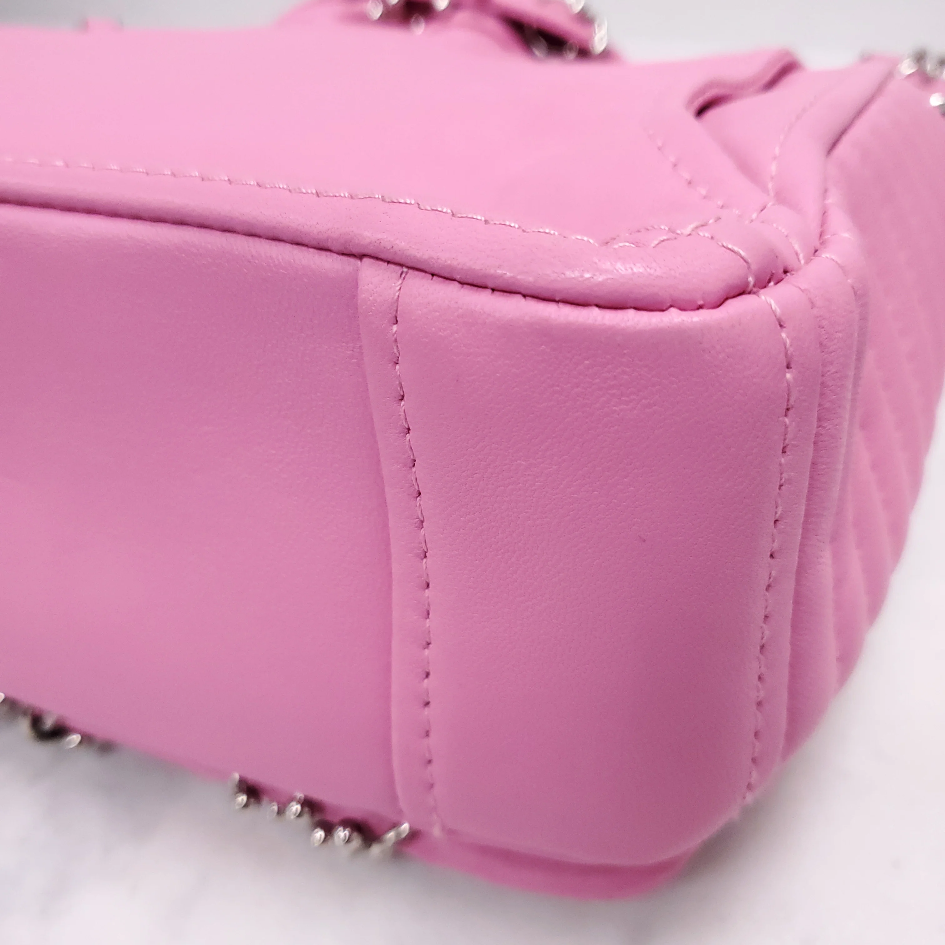 MOSCHINO PINK BIKER JACKET PIERCING SHOULDER BAG - Image 7