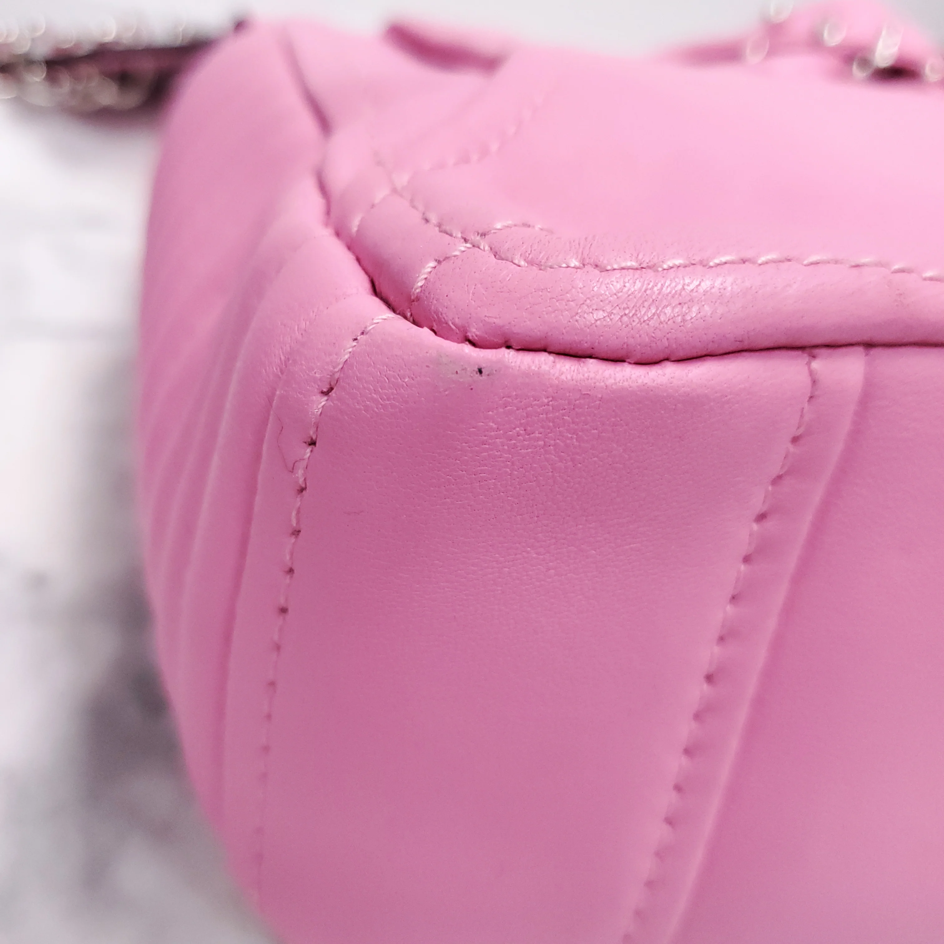 MOSCHINO PINK BIKER JACKET PIERCING SHOULDER BAG - Image 8