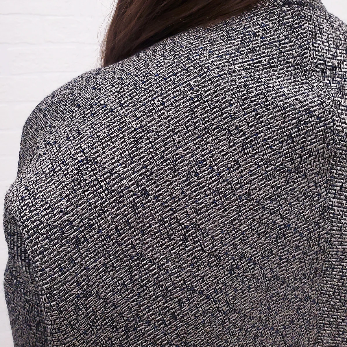 RICK OWENS BLACK/WHITE TWEED COAT - SIZE 8 - Image 3