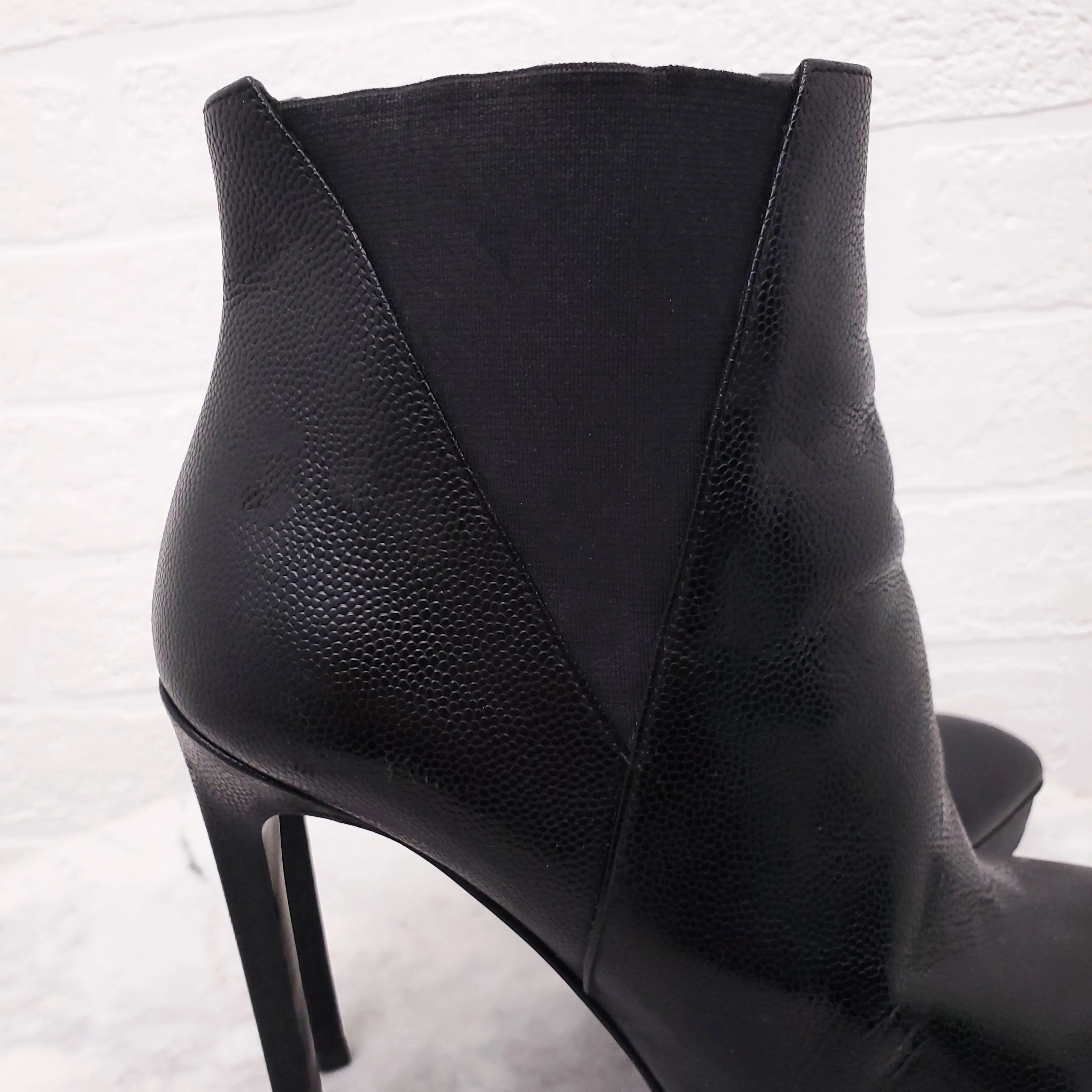 SAINT LAURENT BLACK PLATFORM BOOTIES - SIZE 37 - Image 5