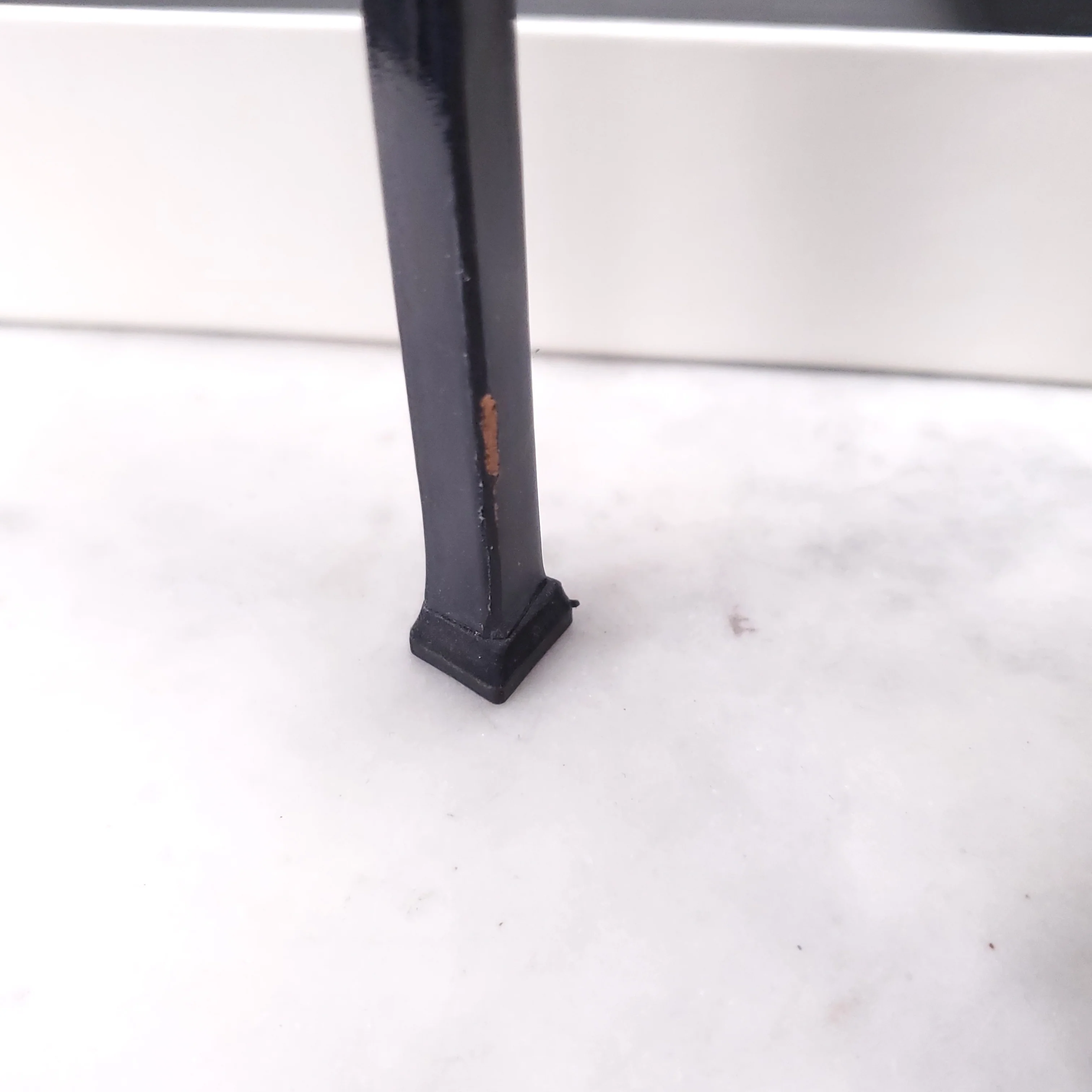 YVES SAINT LAURENT NAVY PATENT TRIBUTE PLATFORM HEELS - SIZE 39 - Image 5