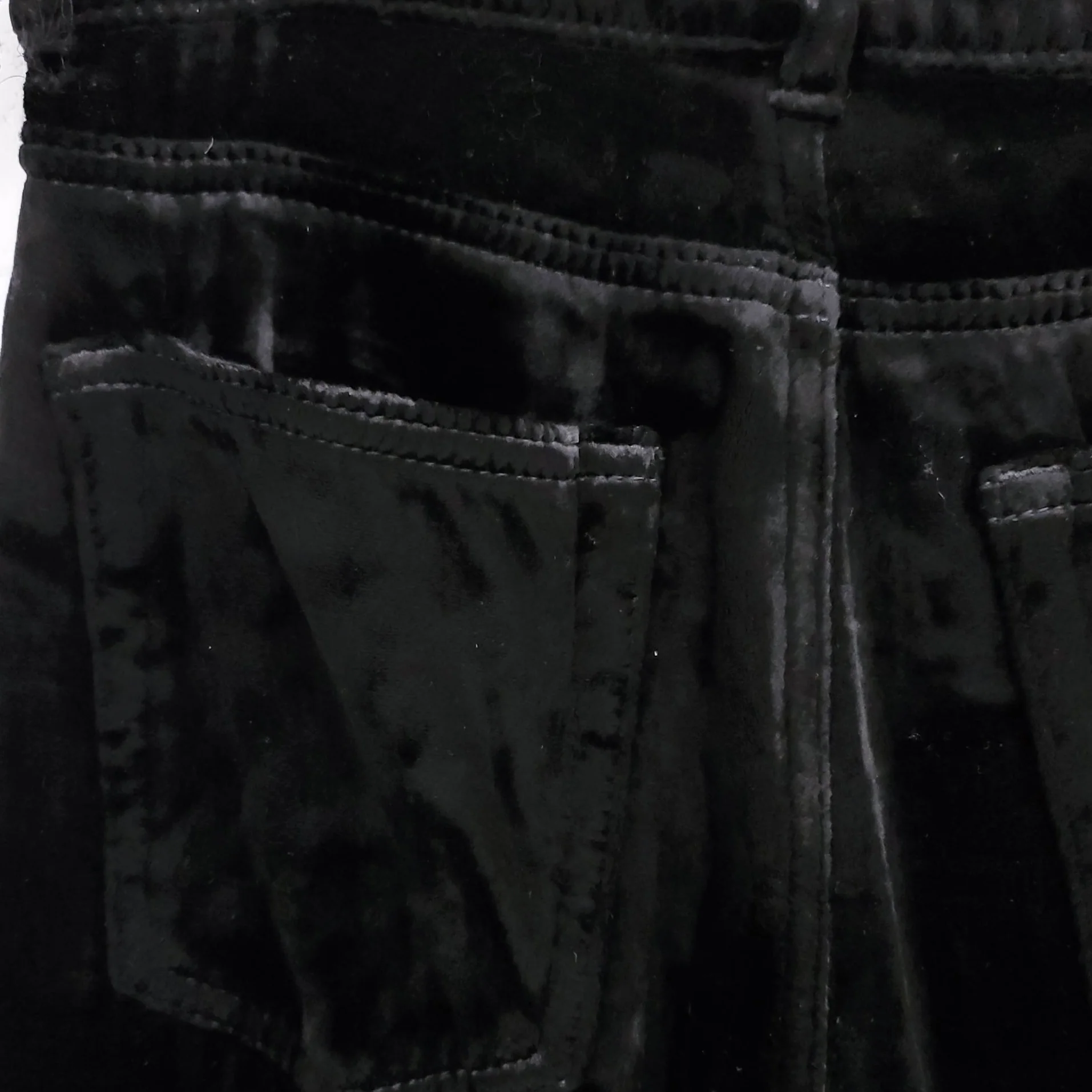 SAINT LAURENT PARIS HIGH RISE VELVET PANTS  SIZE 25 - Image 3