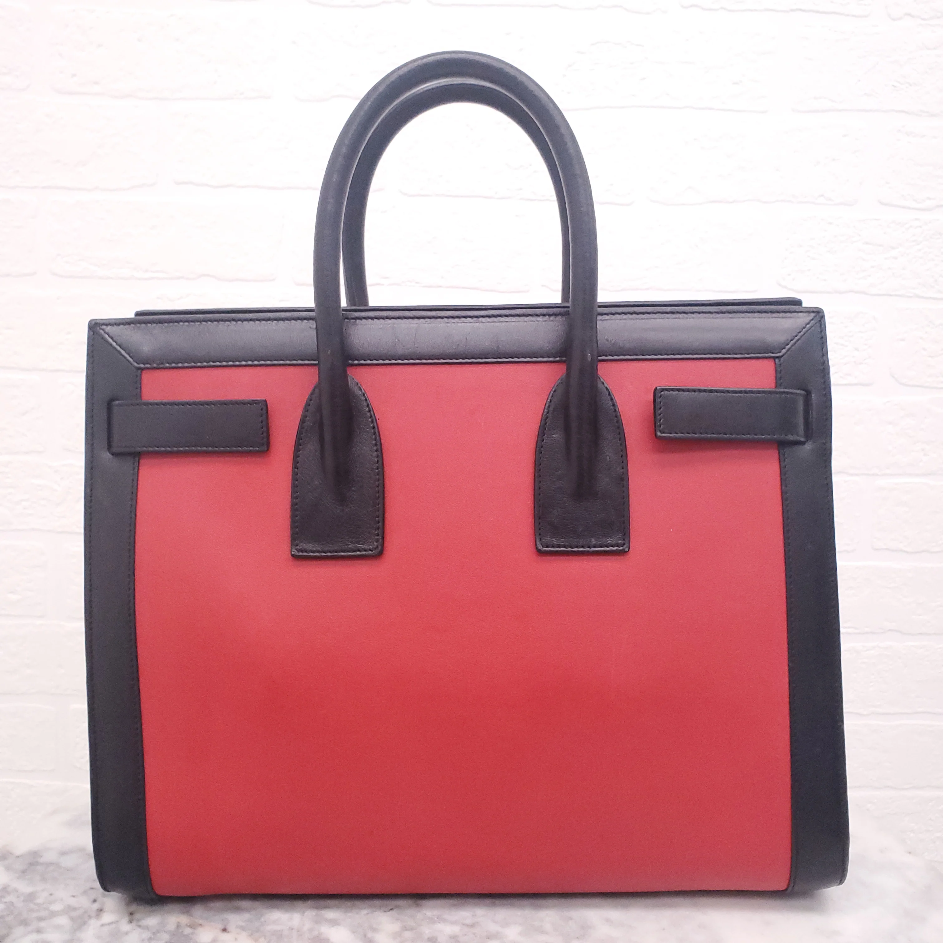 SAINT LAURENT RED AND BLACK SAC DE JOUR - Image 4