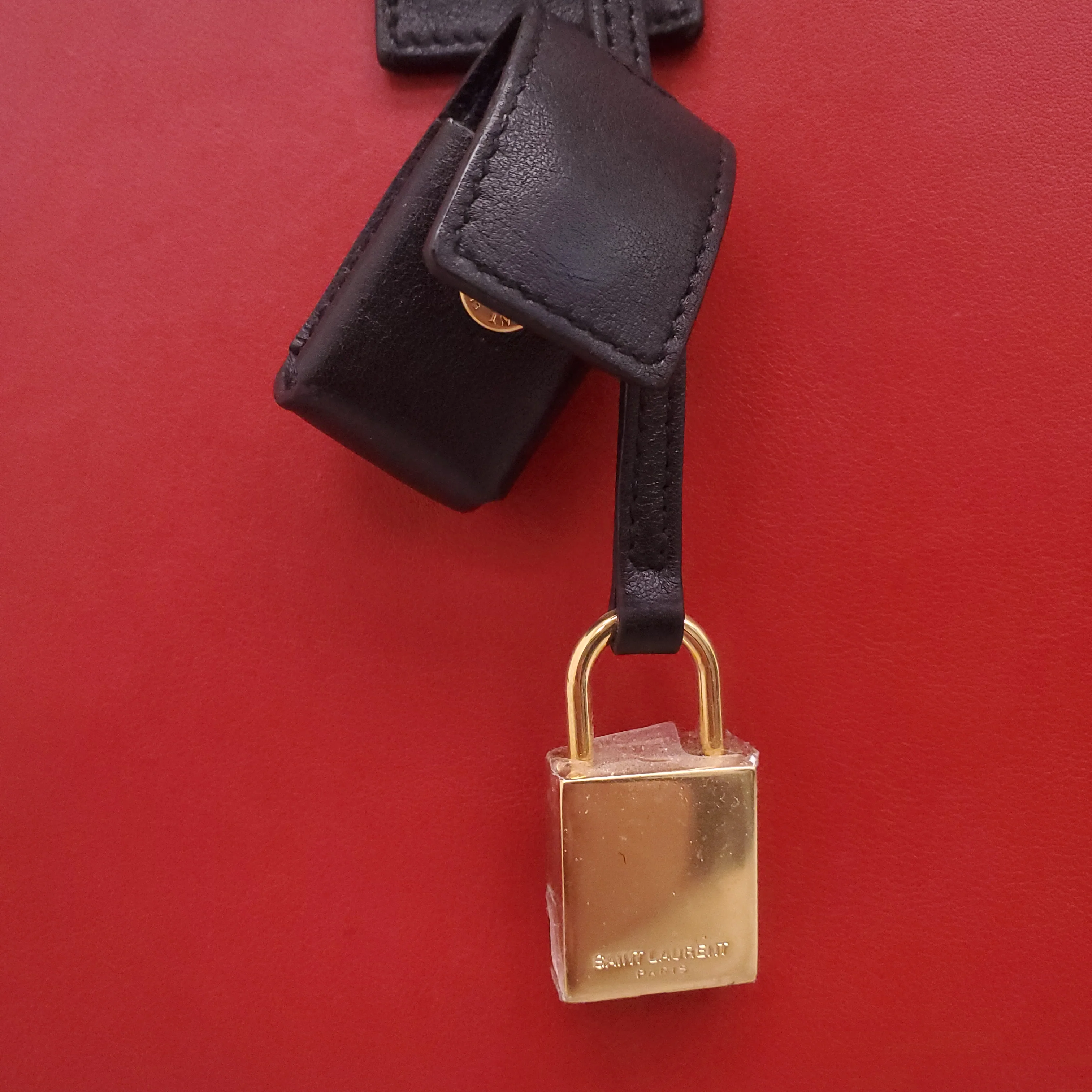 SAINT LAURENT RED AND BLACK SAC DE JOUR - Image 5