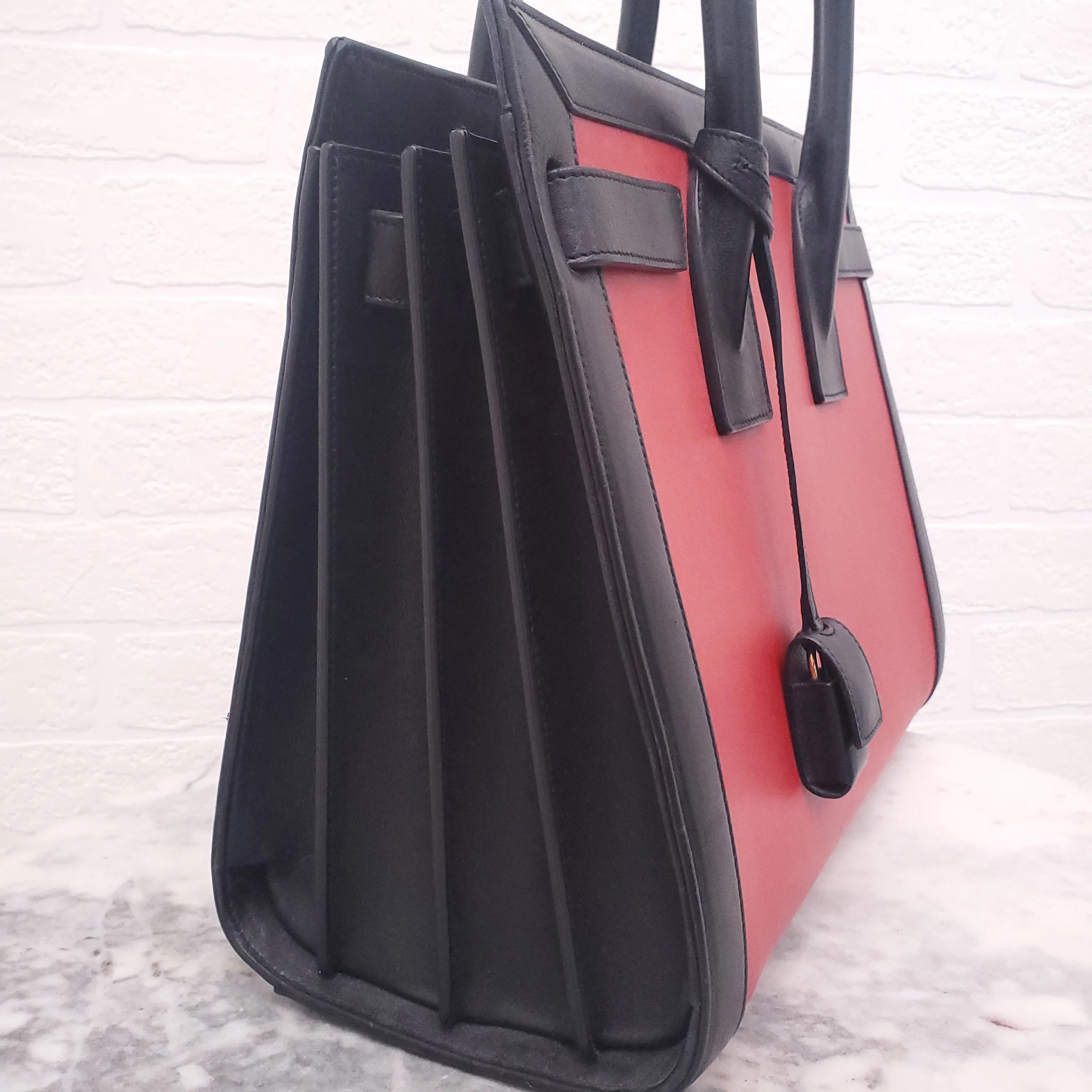 SAINT LAURENT RED AND BLACK SAC DE JOUR - Image 7