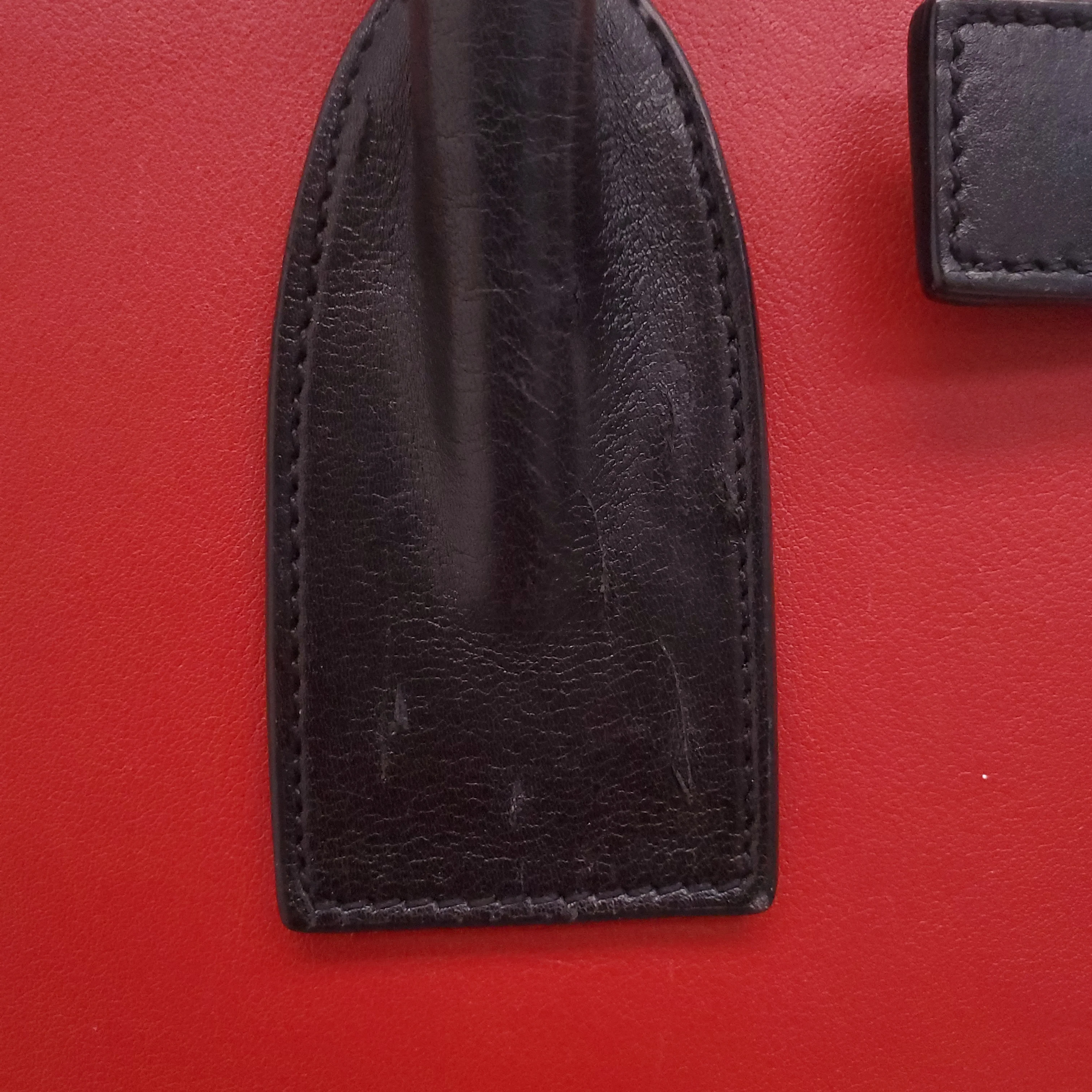 SAINT LAURENT RED AND BLACK SAC DE JOUR - Image 8