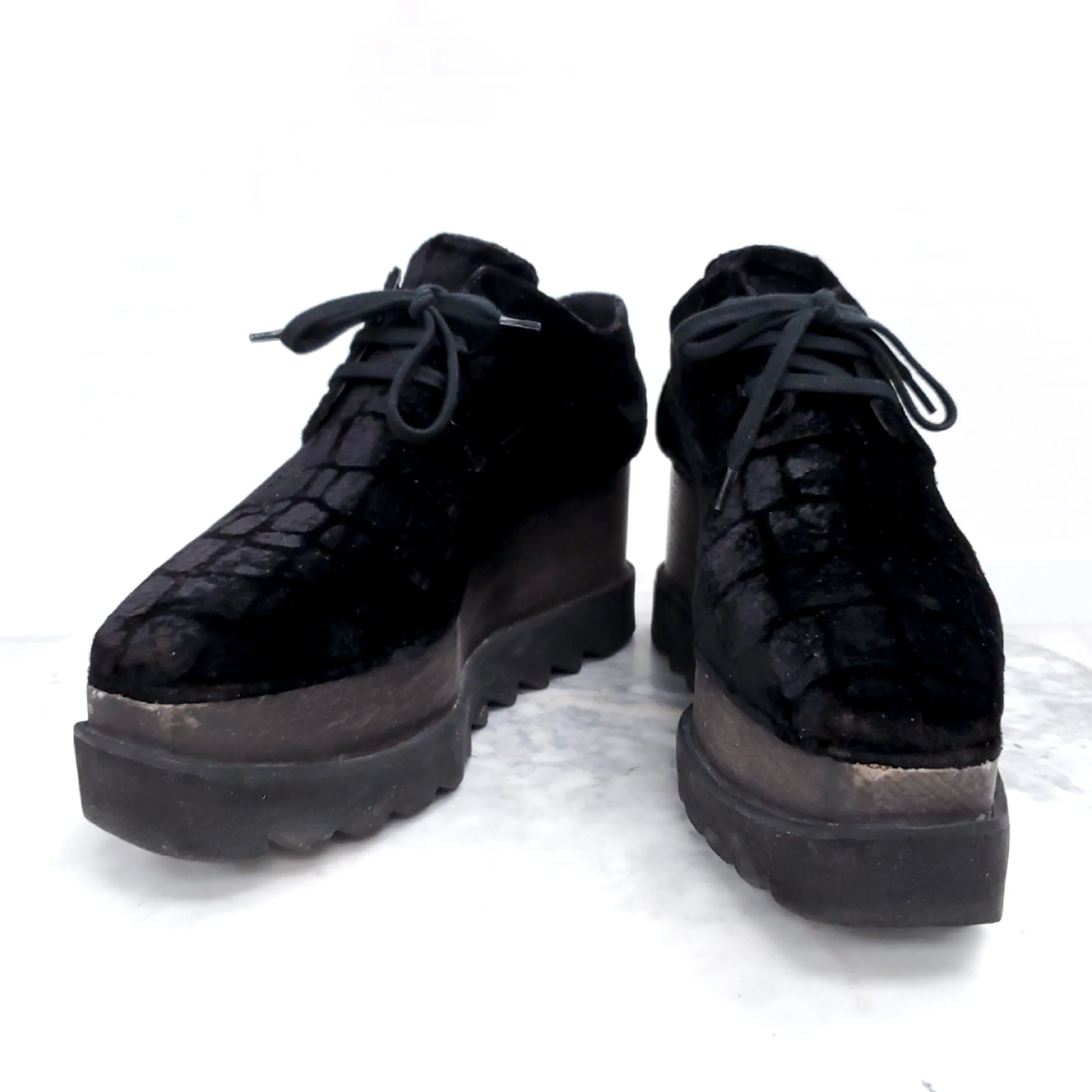 STELLA MCCARNTEY VELVET PLATFORMS - SIZE 36.5 - Image 3