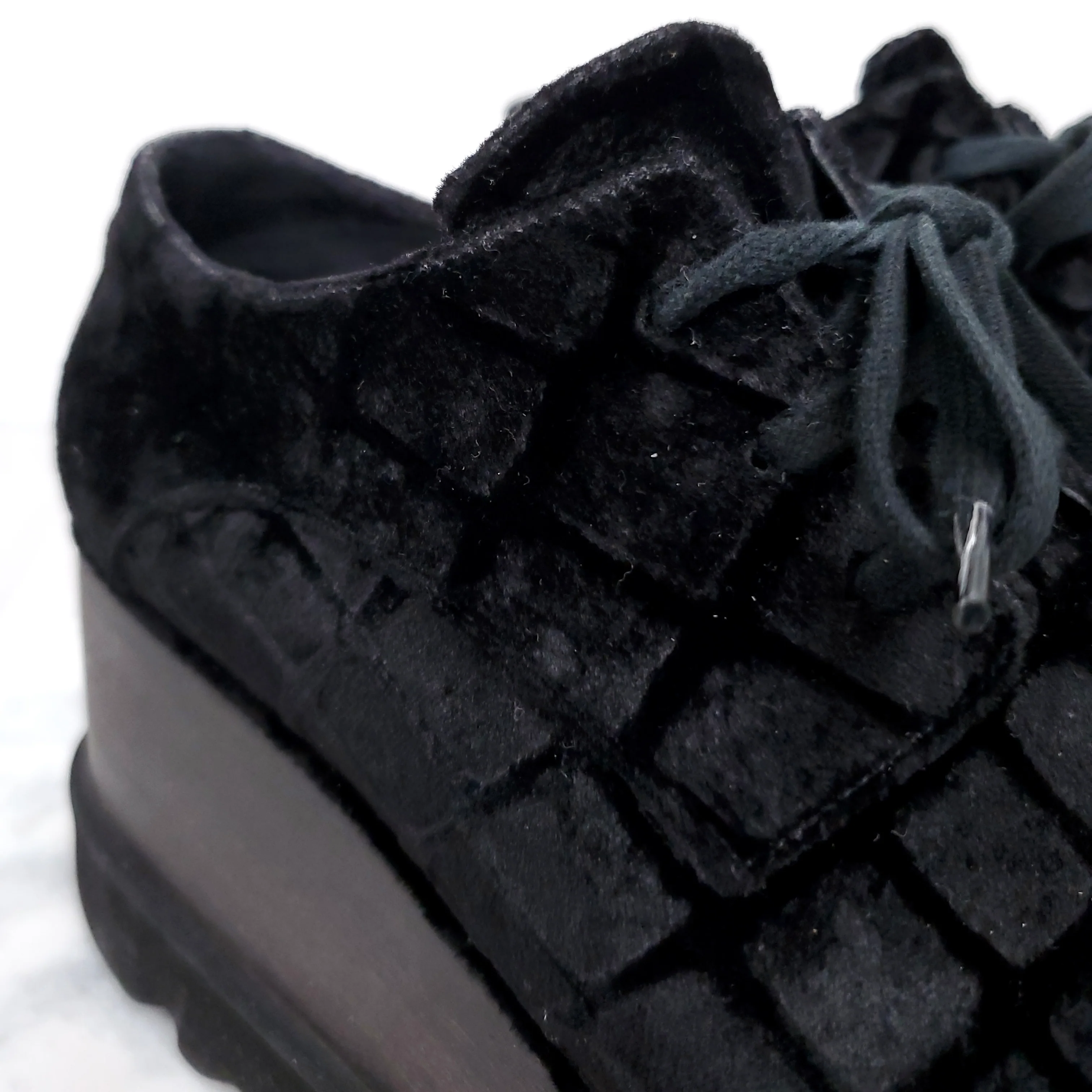 STELLA MCCARNTEY VELVET PLATFORMS - SIZE 36.5 - Image 4