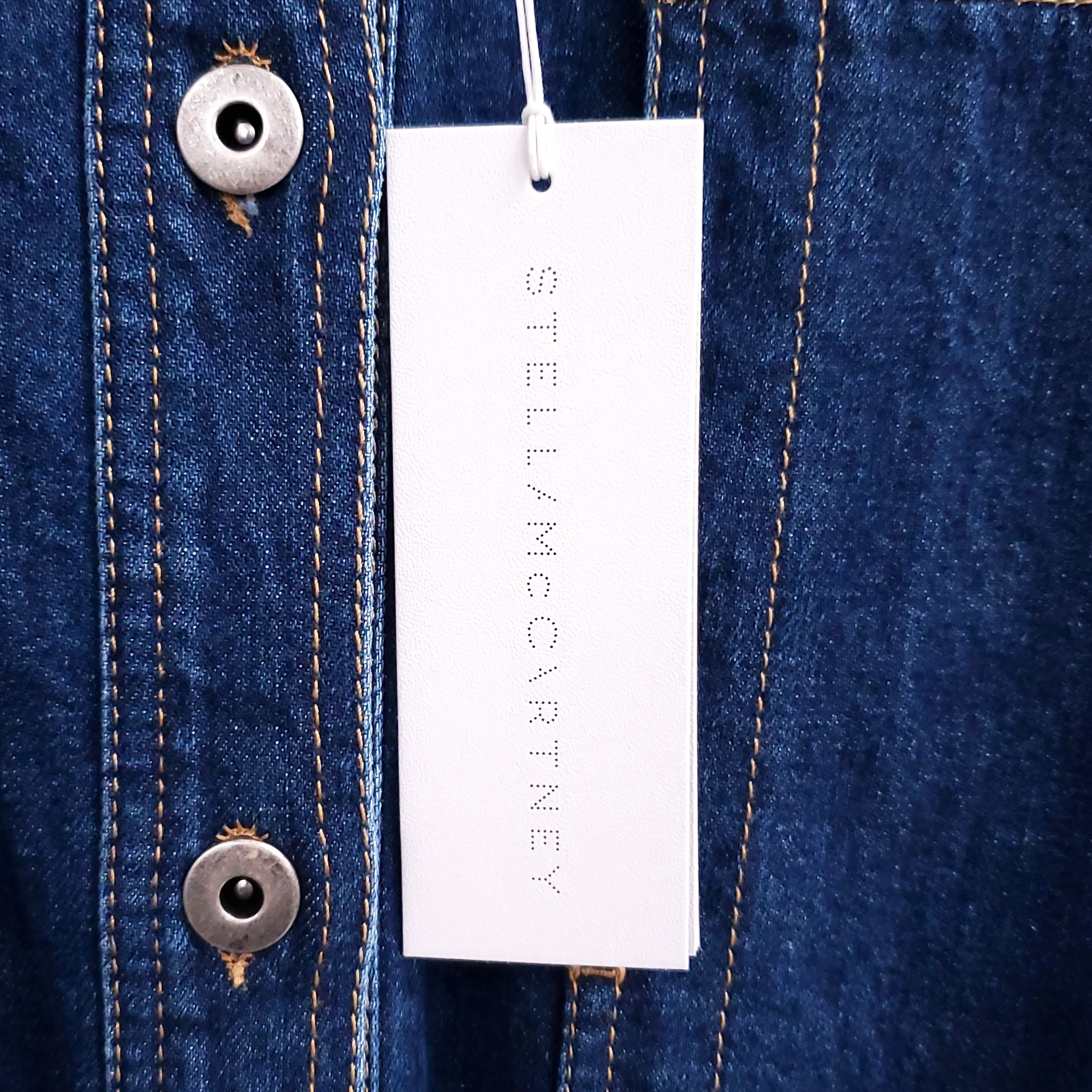 STELLA MCCARTNEY CINCHED JEAN JACKET - SIZE 44 - Image 3