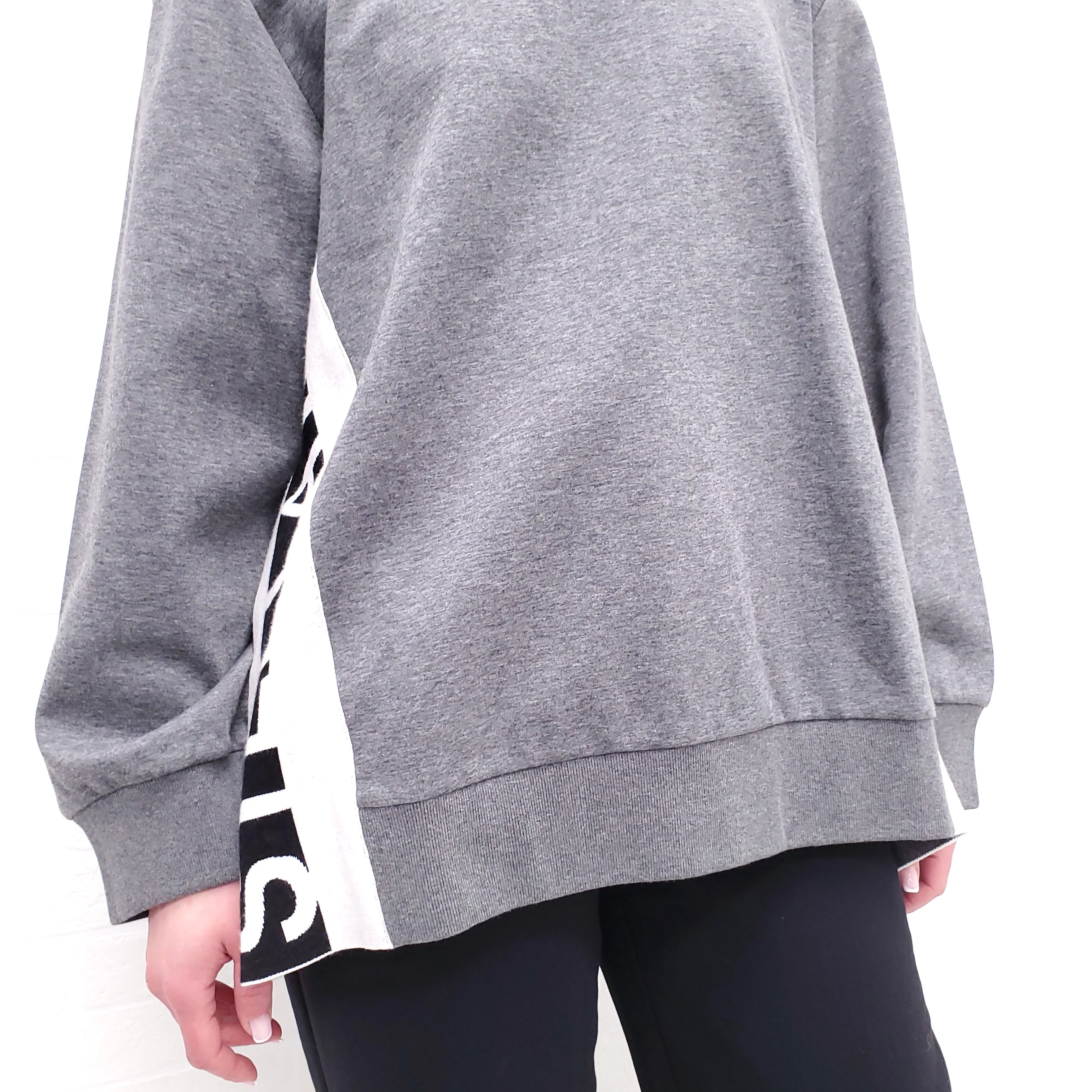 STELLA MCCARTNEY GREY LOGO SWEATSHIRT - SIZE 40 - Image 3