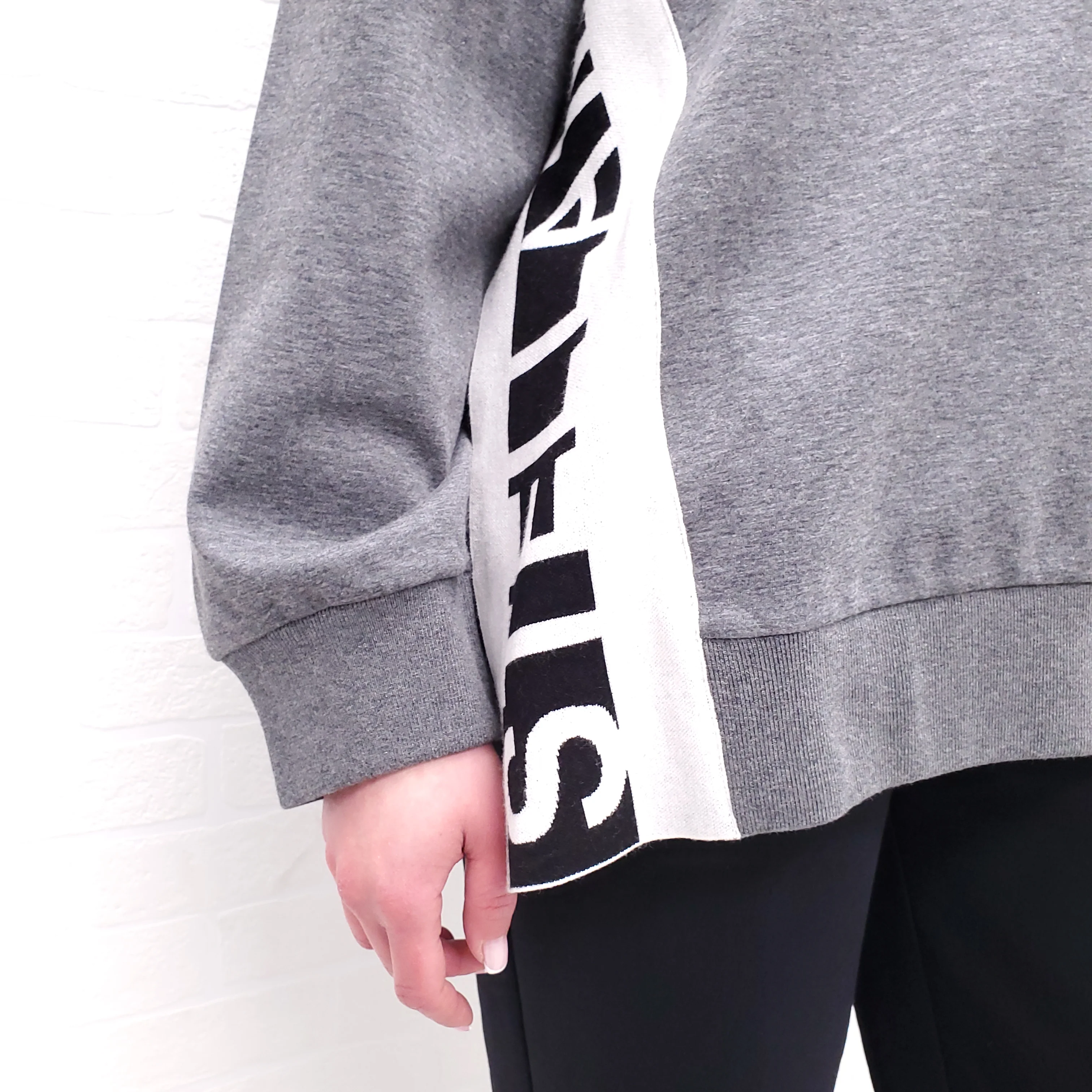STELLA MCCARTNEY GREY LOGO SWEATSHIRT - SIZE 40 - Image 4