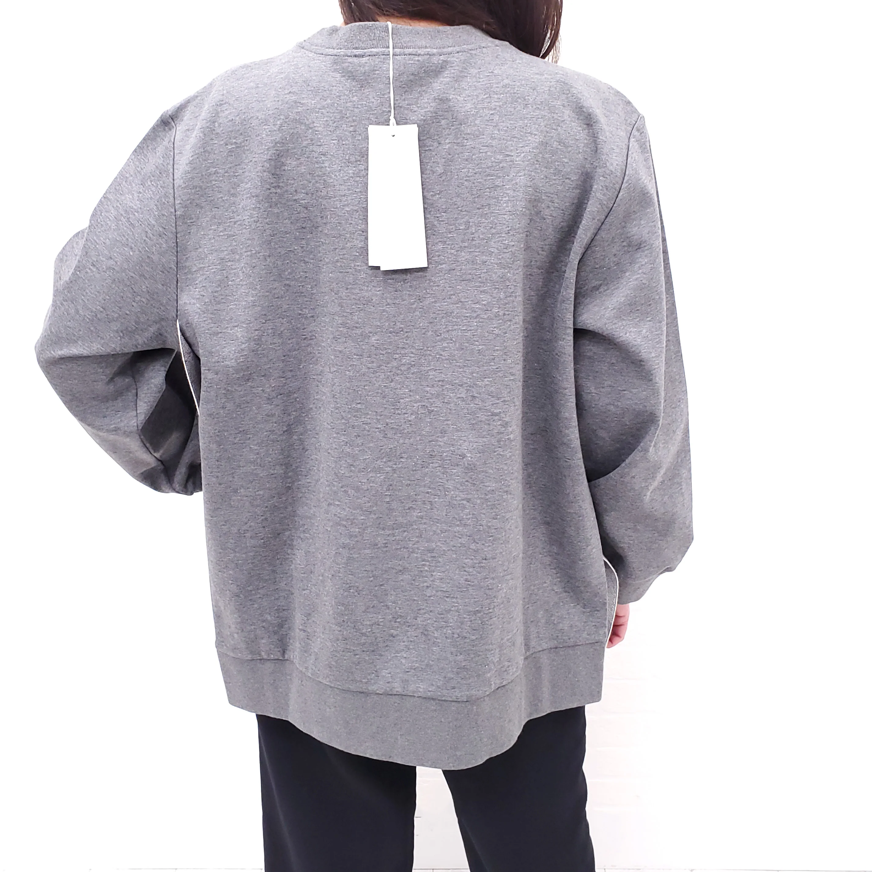 STELLA MCCARTNEY GREY LOGO SWEATSHIRT - SIZE 40 - Image 5