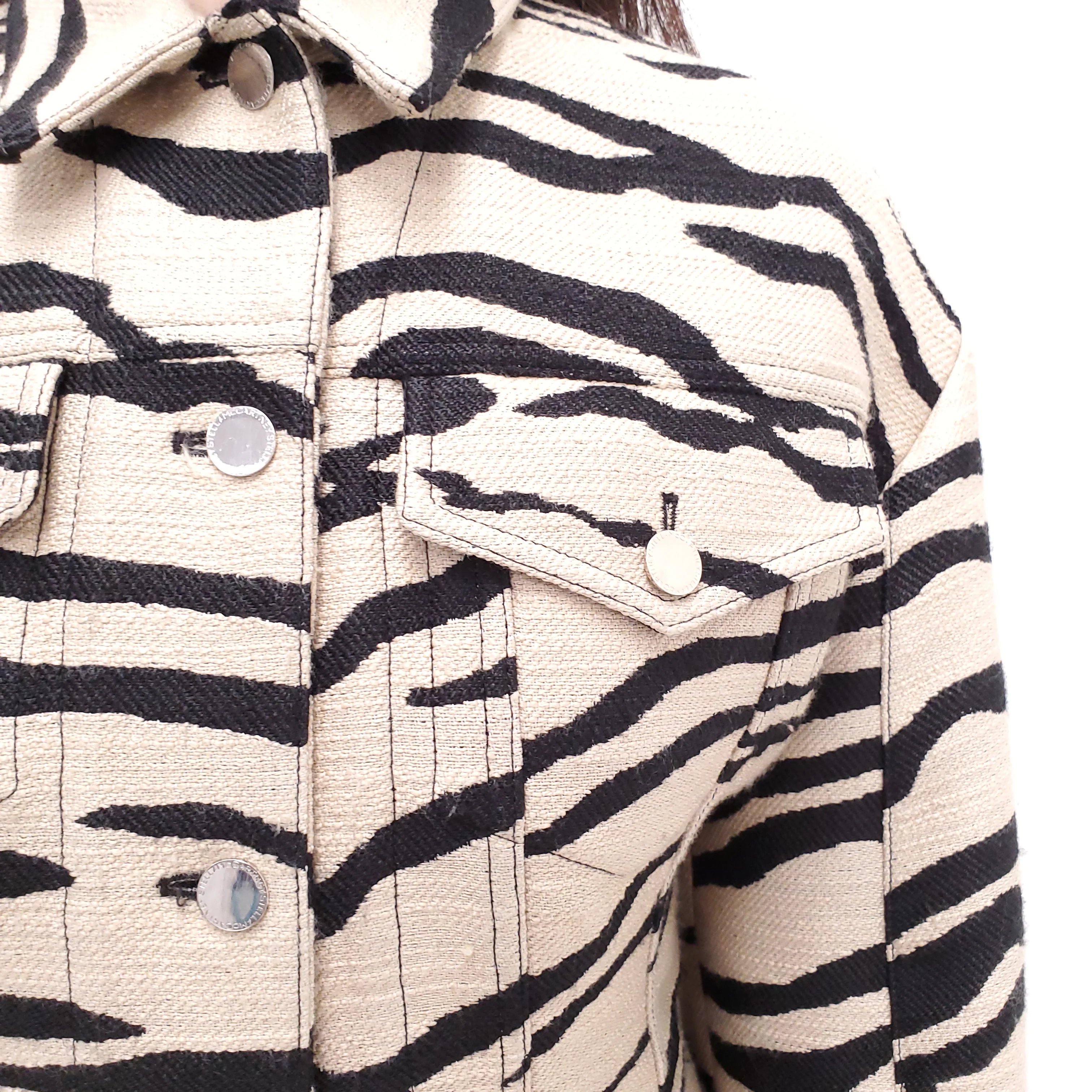 STELLA MCCARTNEY ZEBRA PRINT JACKET - SIZE 40 - Image 3