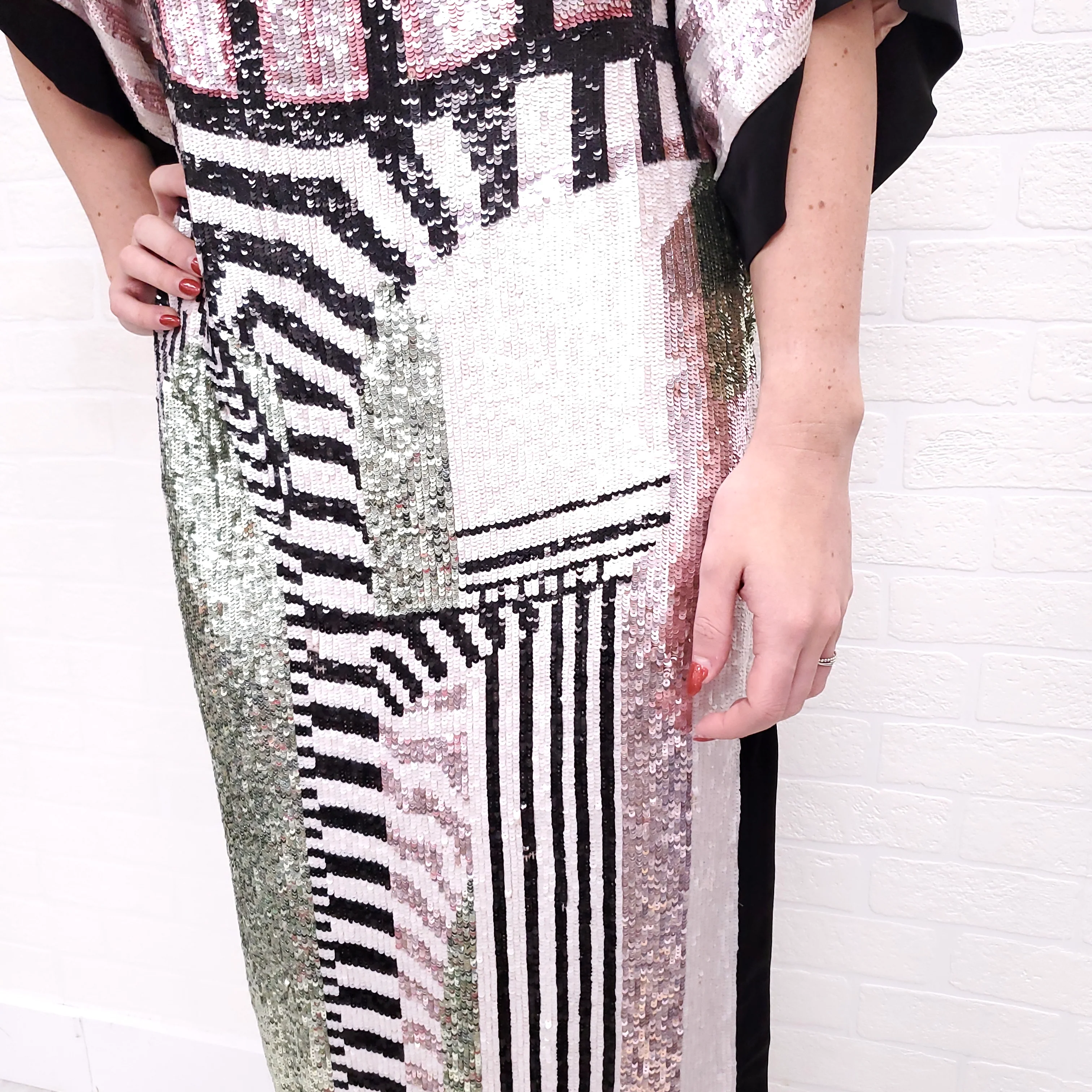 TEMPERLY LONDON SEQUIN DRESS - SIZE 8 - Image 3