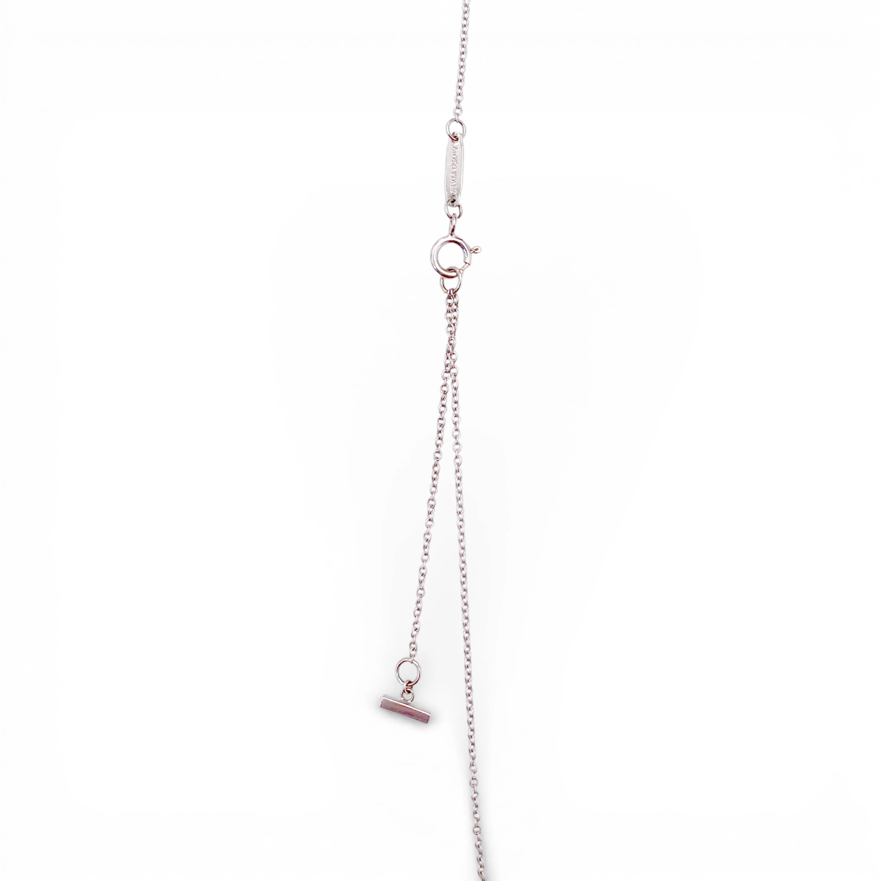 TIFFANY & CO 18K WHITE GOLD LARGE T SMILE NECKLACE - Image 5