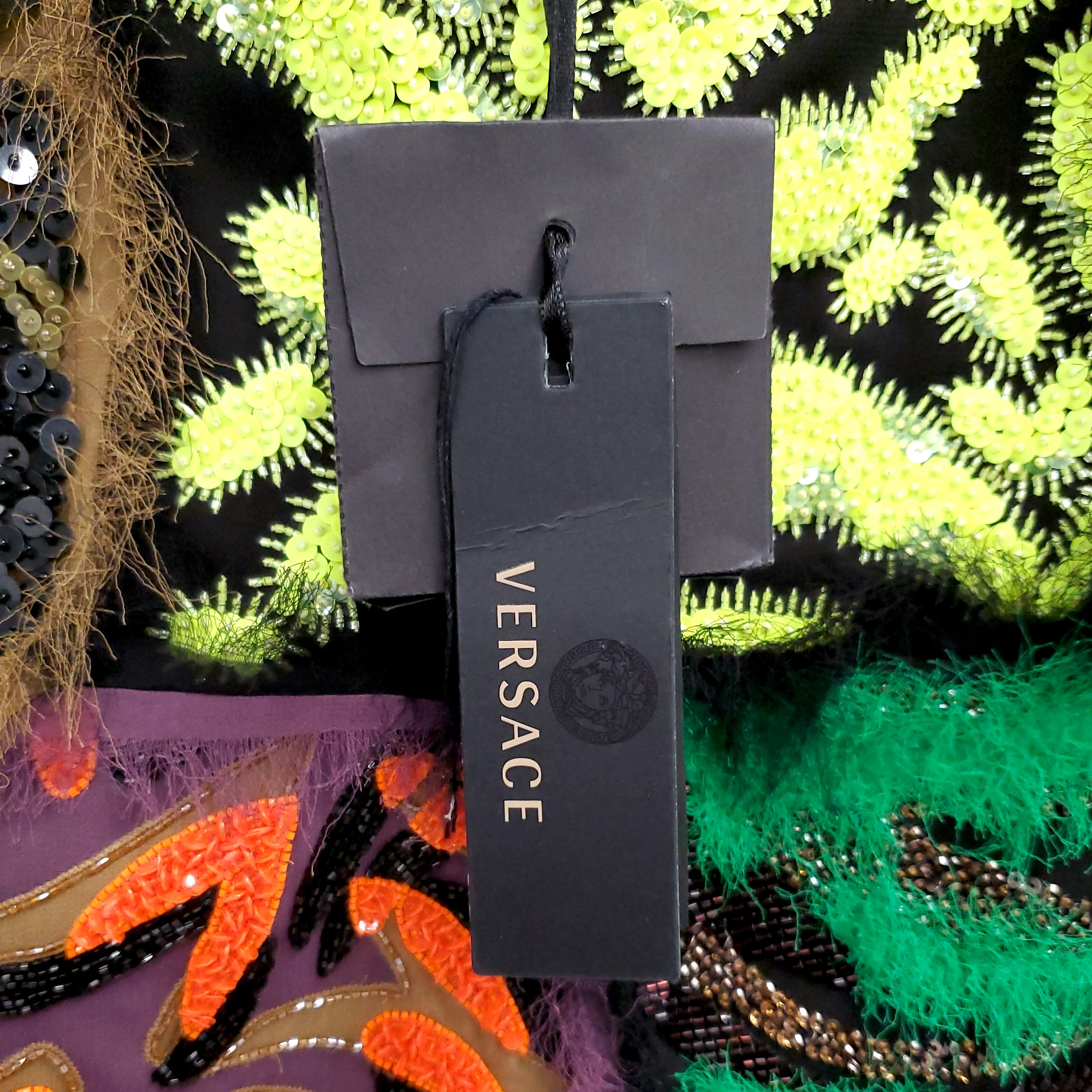 VERSACE PATCHWORK BEADED SKIRT - SIZE 6 ($4445) - Image 3