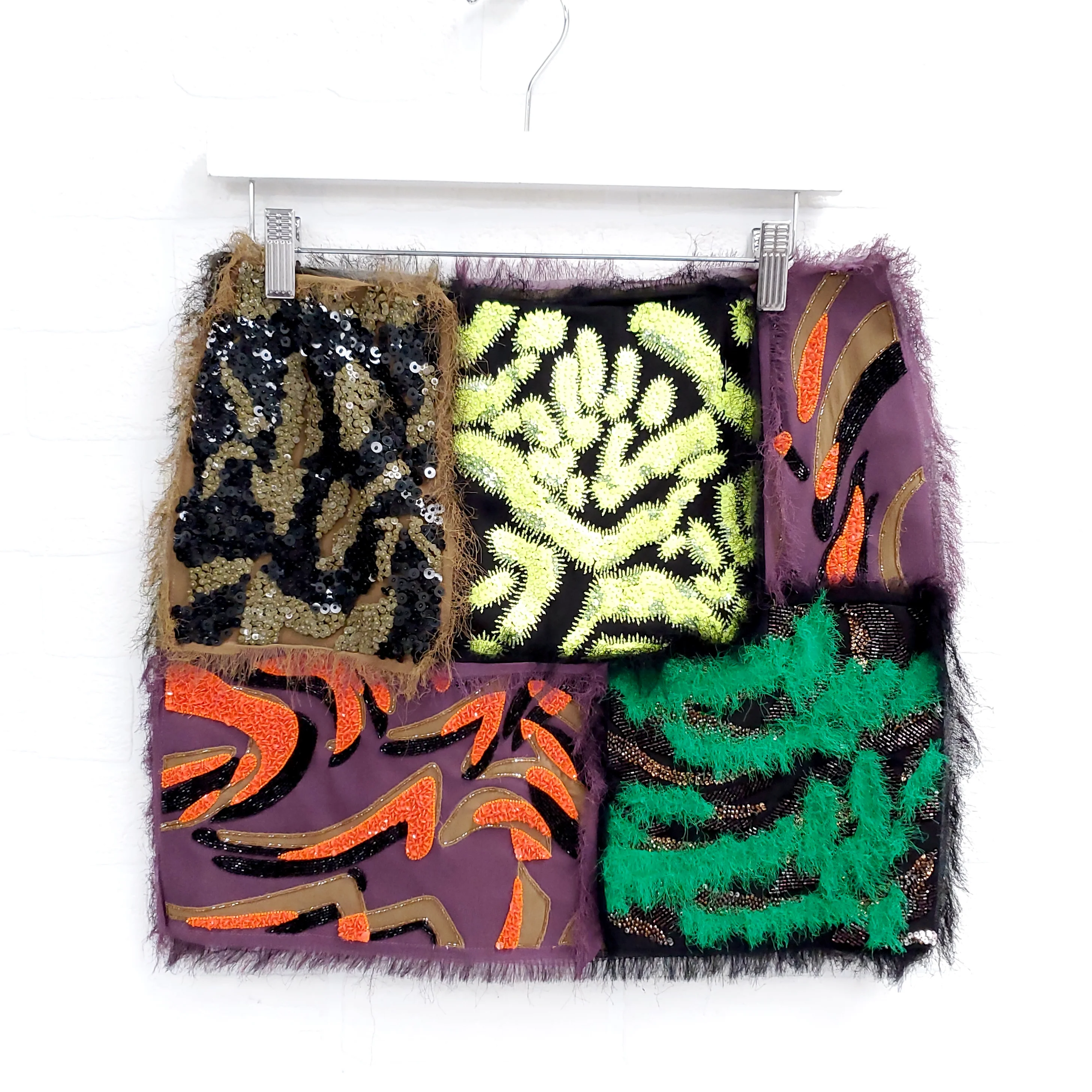 VERSACE PATCHWORK BEADED SKIRT - SIZE 6 ($4445) - Image 4