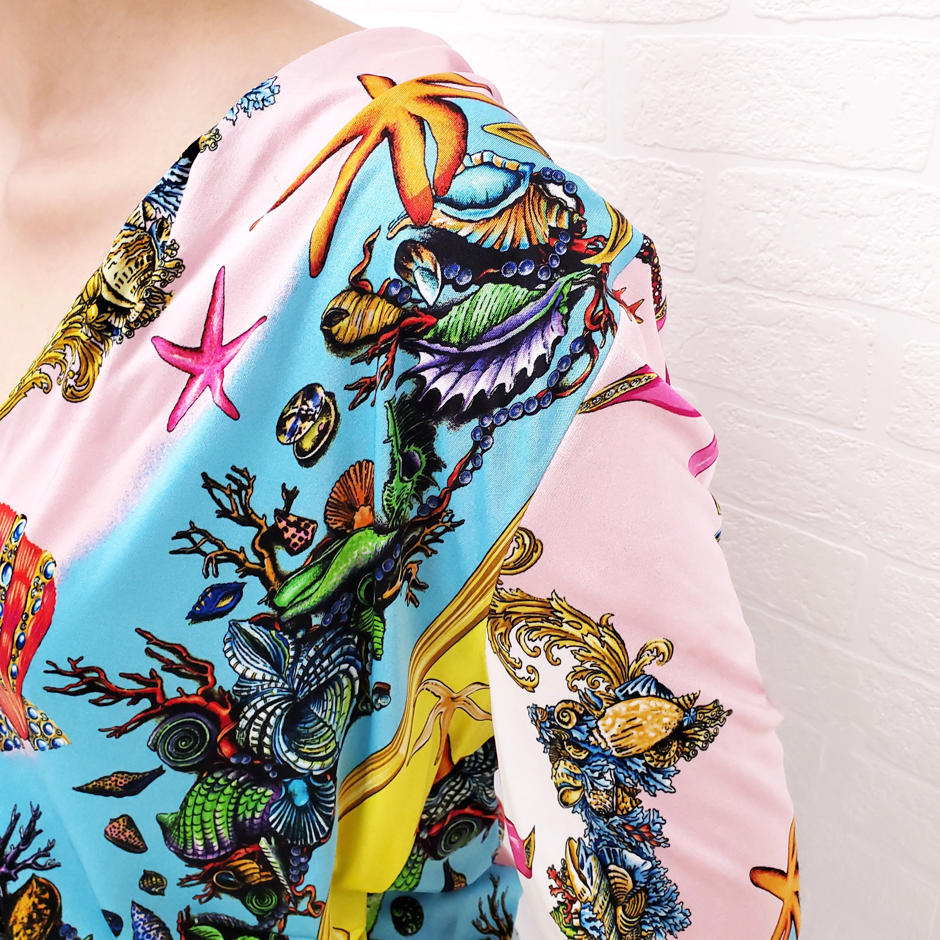 VERSACE 'TRESOR DE LA MER' SEASHELL PRINT BODYSUIT - SIZE 52 - Image 4