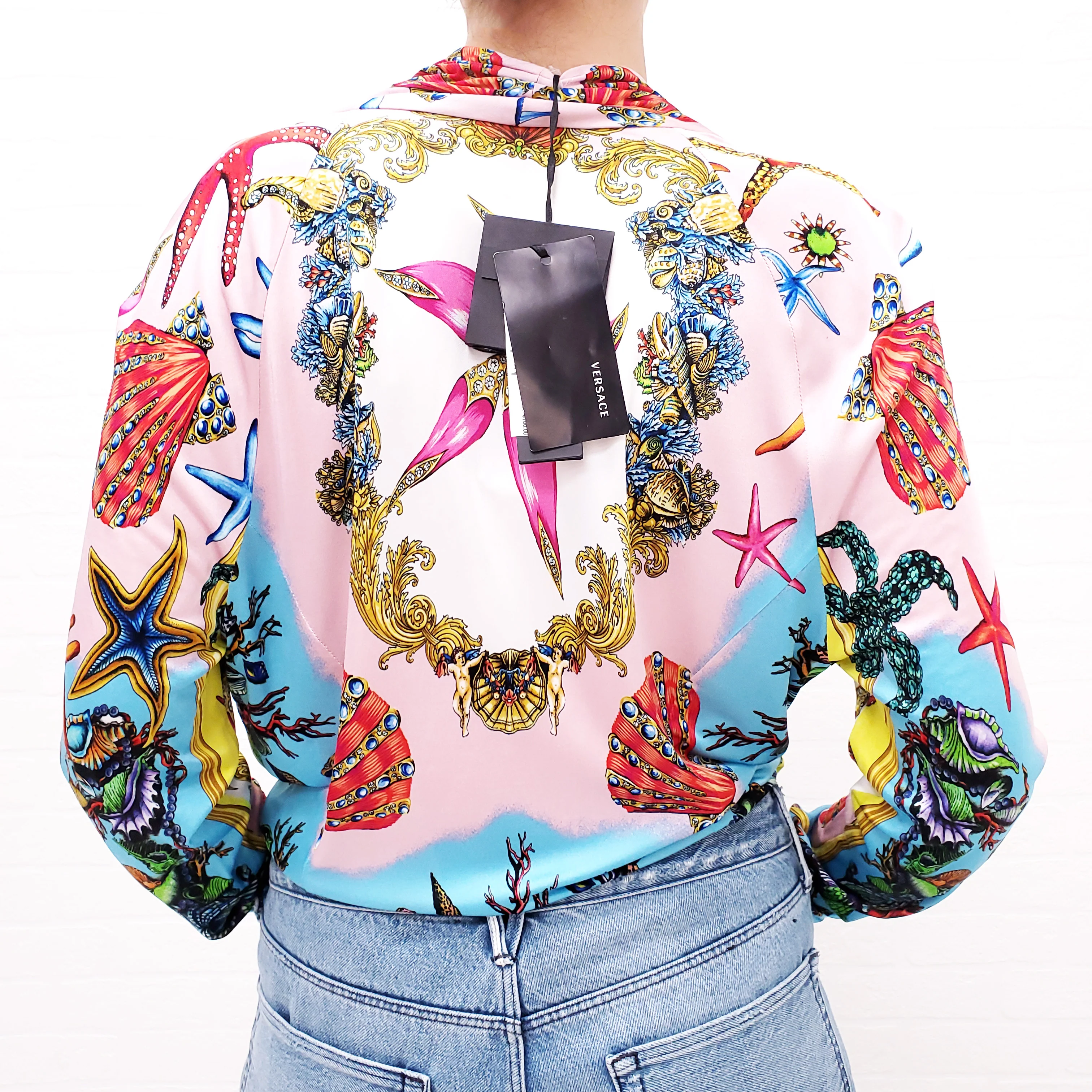 VERSACE 'TRESOR DE LA MER' SEASHELL PRINT BODYSUIT - SIZE 52 - Image 5