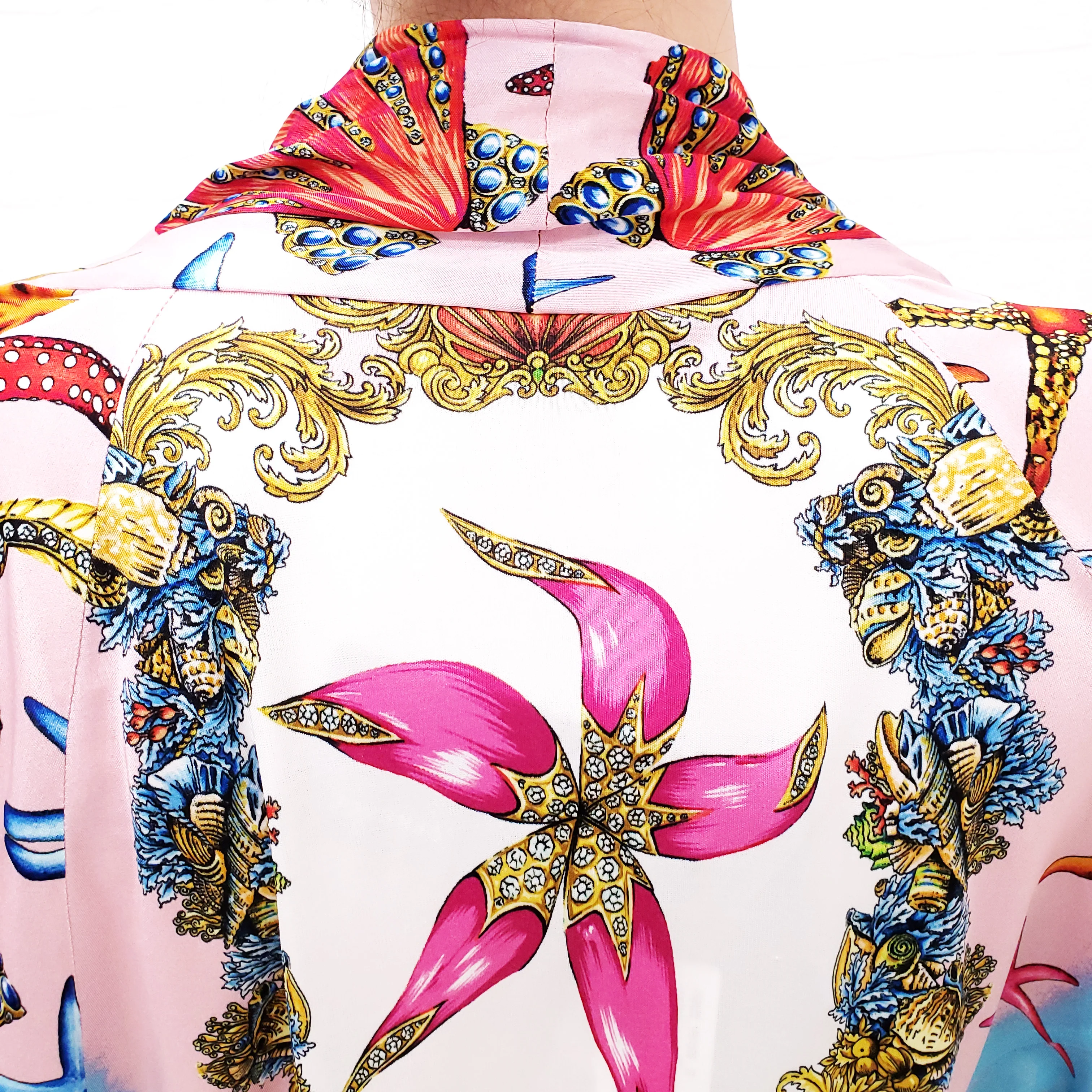 VERSACE 'TRESOR DE LA MER' SEASHELL PRINT BODYSUIT - SIZE 52 - Image 6