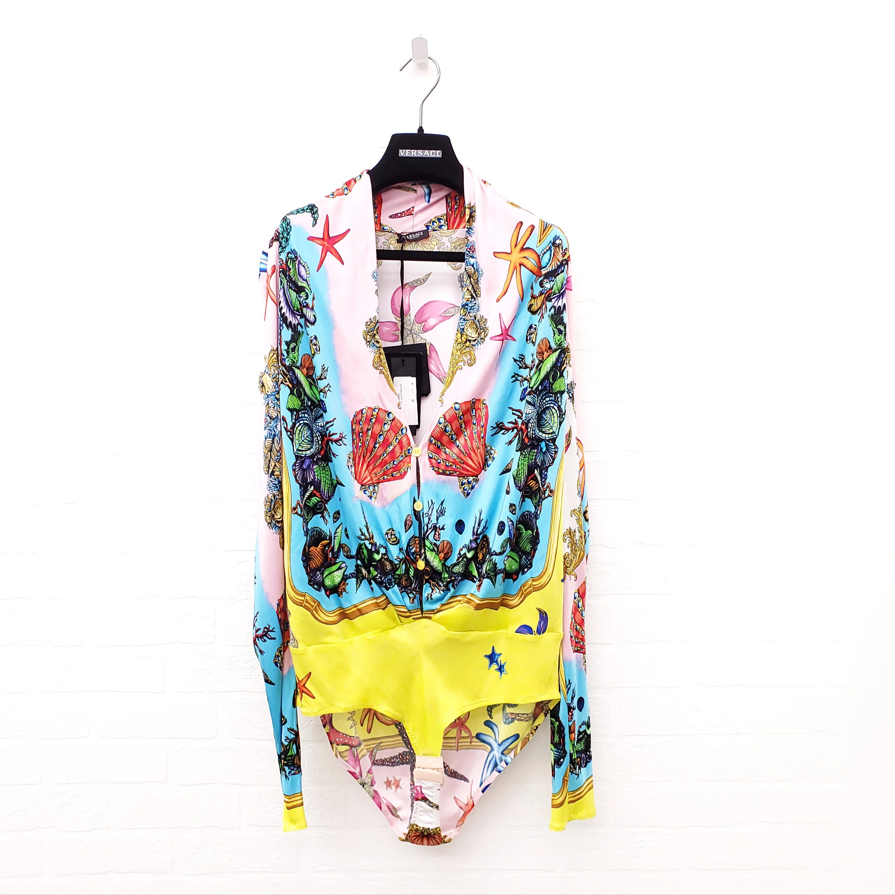 VERSACE 'TRESOR DE LA MER' SEASHELL PRINT BODYSUIT - SIZE 52 - Image 8