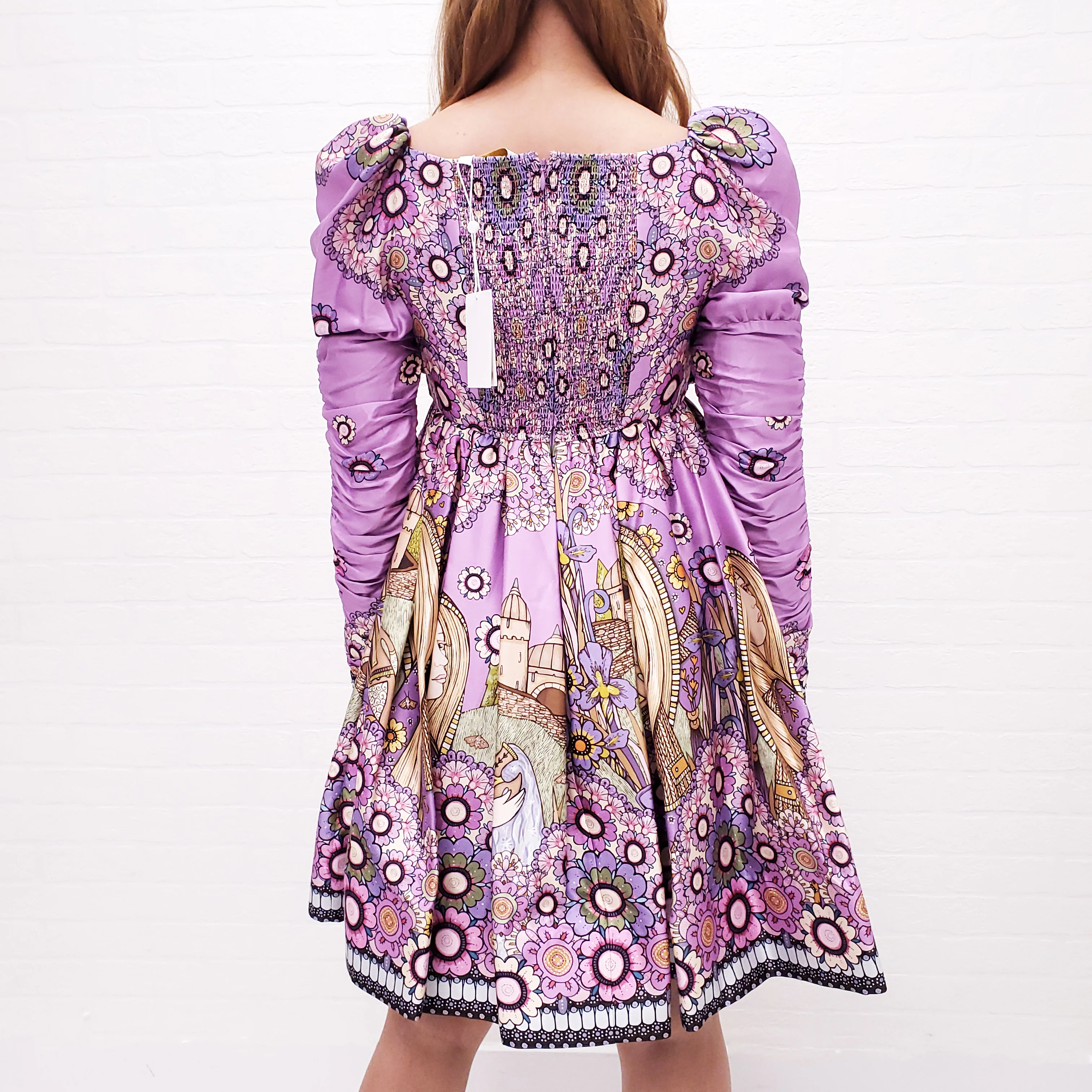 ZIMMERMANN KNOTTED PRINTED SILK DRESS - SIZE 0/XS - Image 5