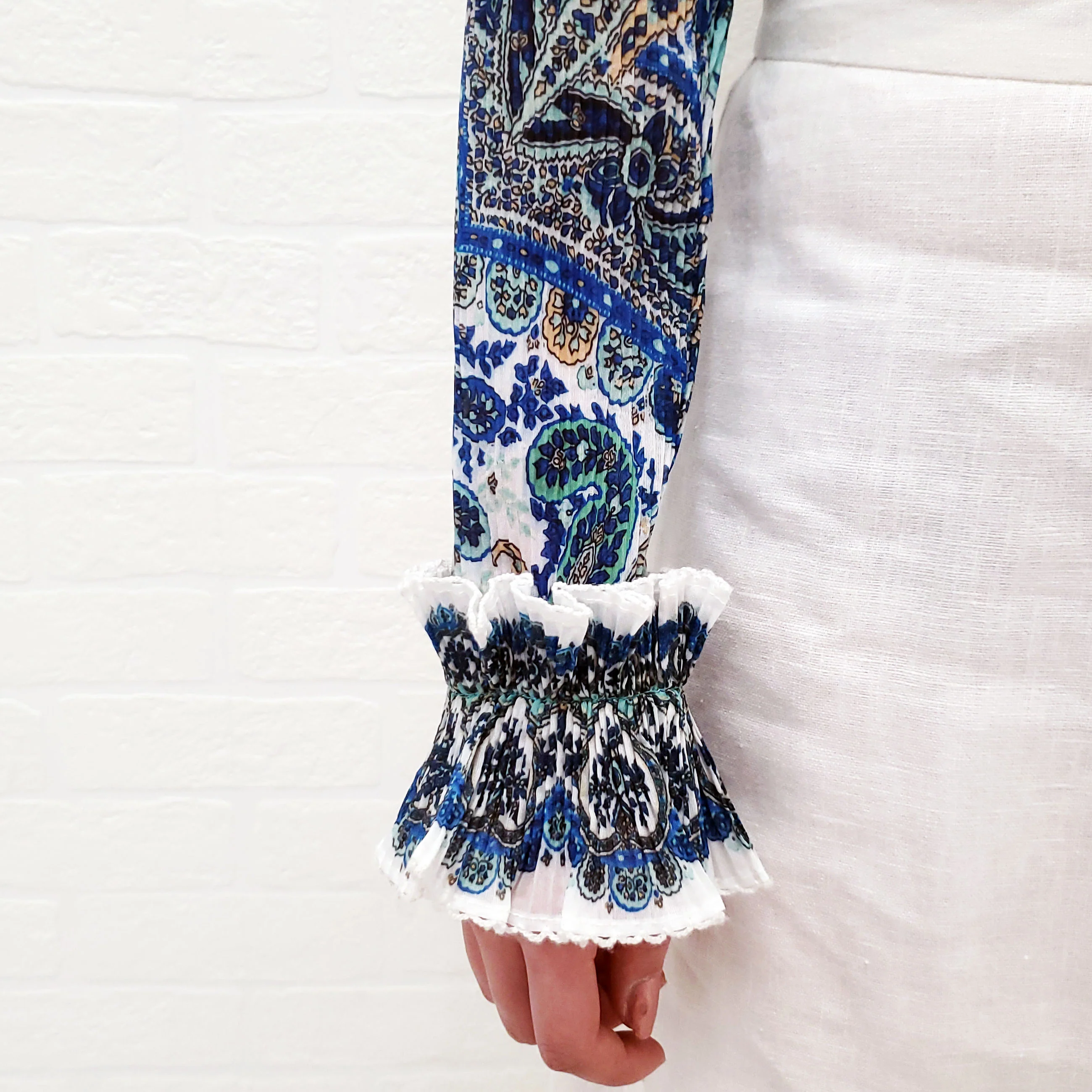 ZIMMERMANN 'MONCUR RUFFLE NECK BODICE TOP' - SIZE 2/M - Image 7