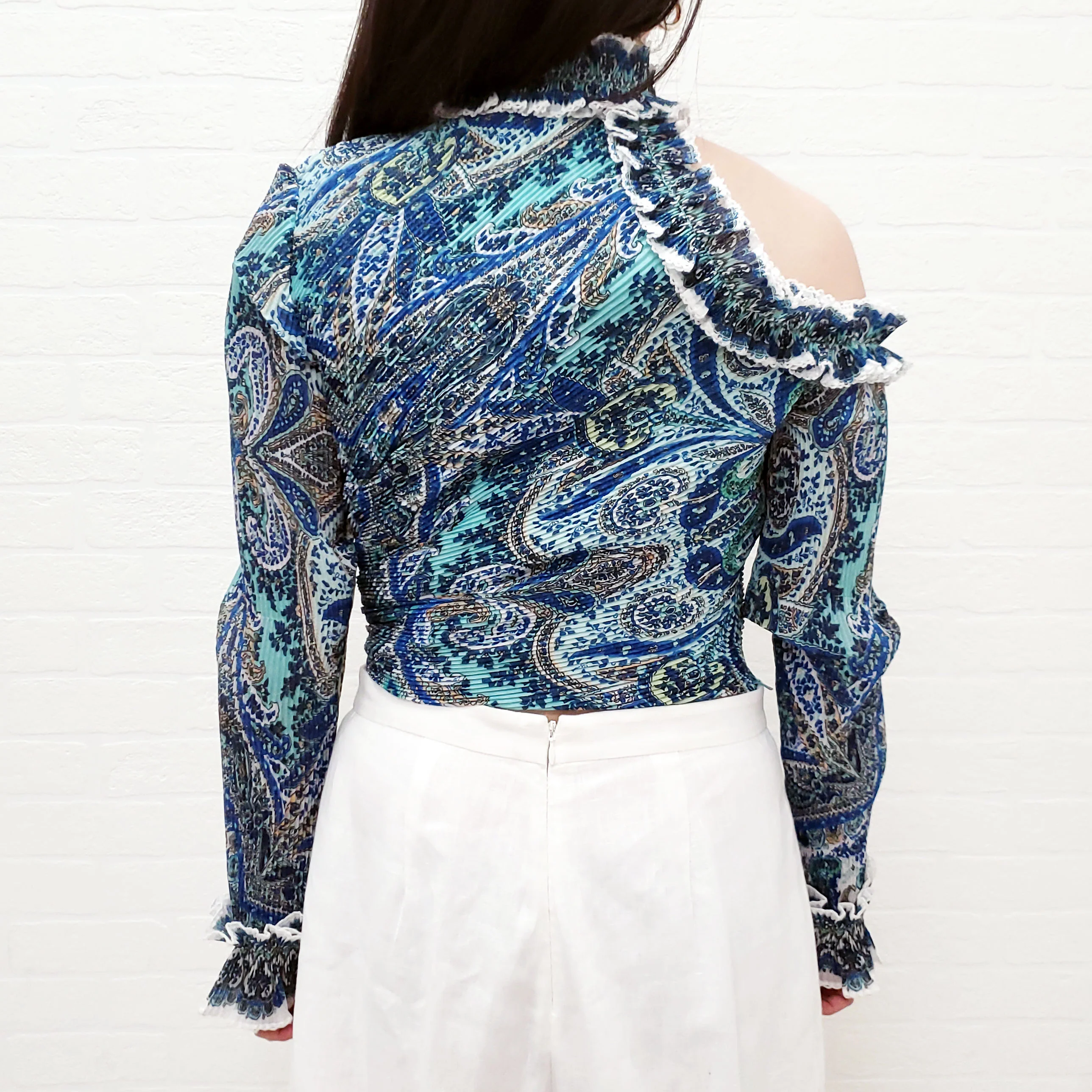 ZIMMERMANN 'MONCUR RUFFLE NECK BODICE TOP' - SIZE 2/M - Image 8