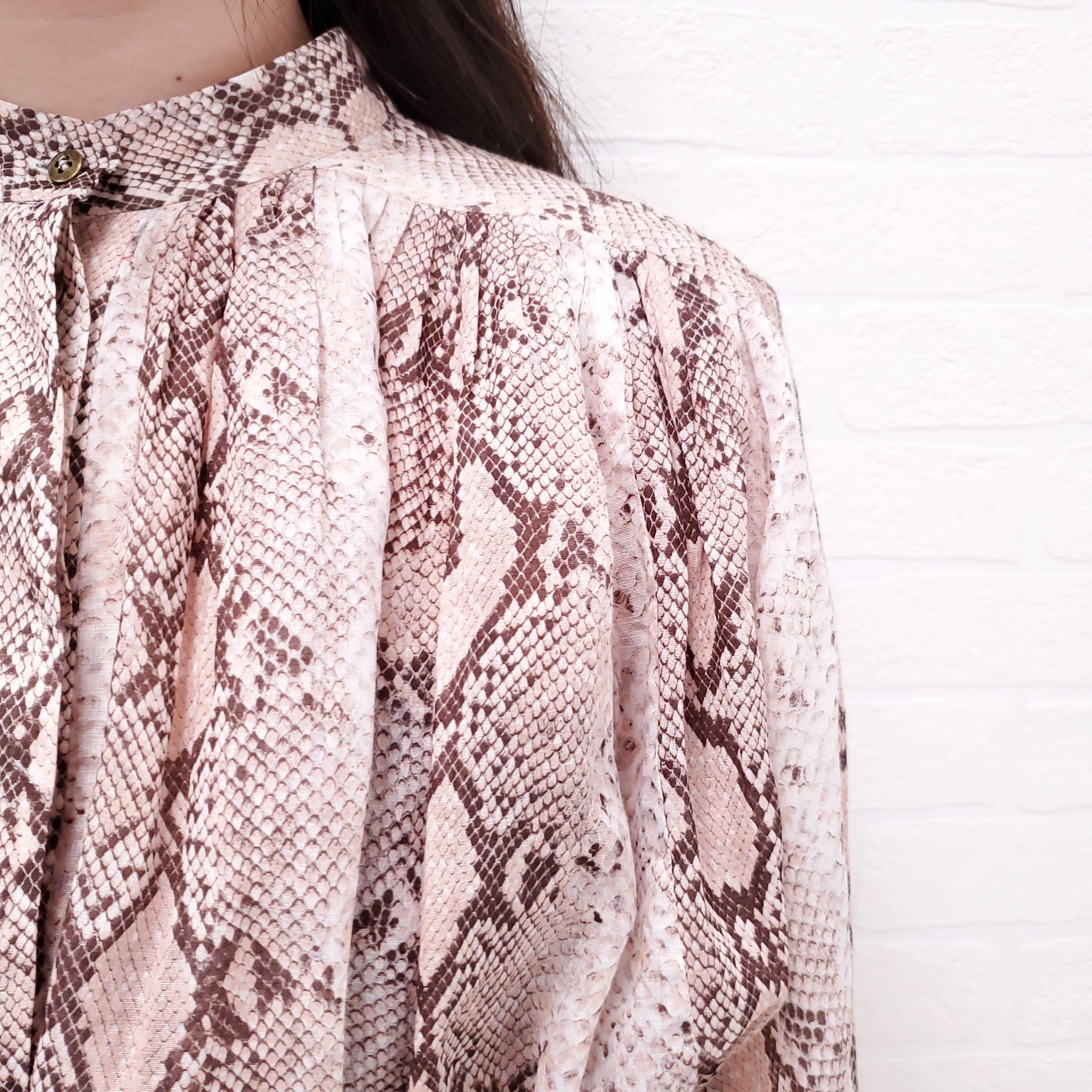 ZIMMERMANN SNAKE 'BELLITUDE BATWING' BLOUSE - SIZE 3/L - Image 3