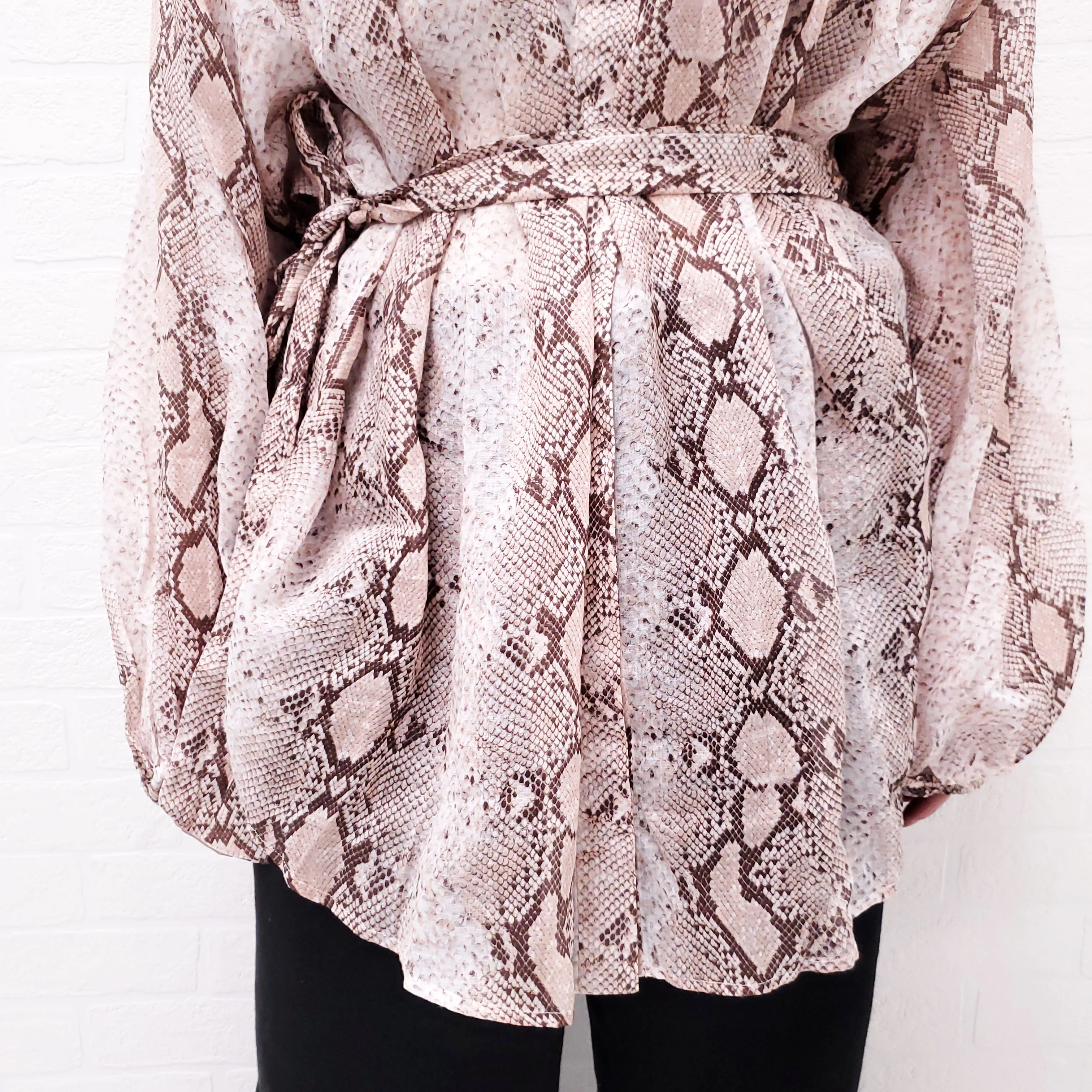 ZIMMERMANN SNAKE 'BELLITUDE BATWING' BLOUSE - SIZE 3/L - Image 5